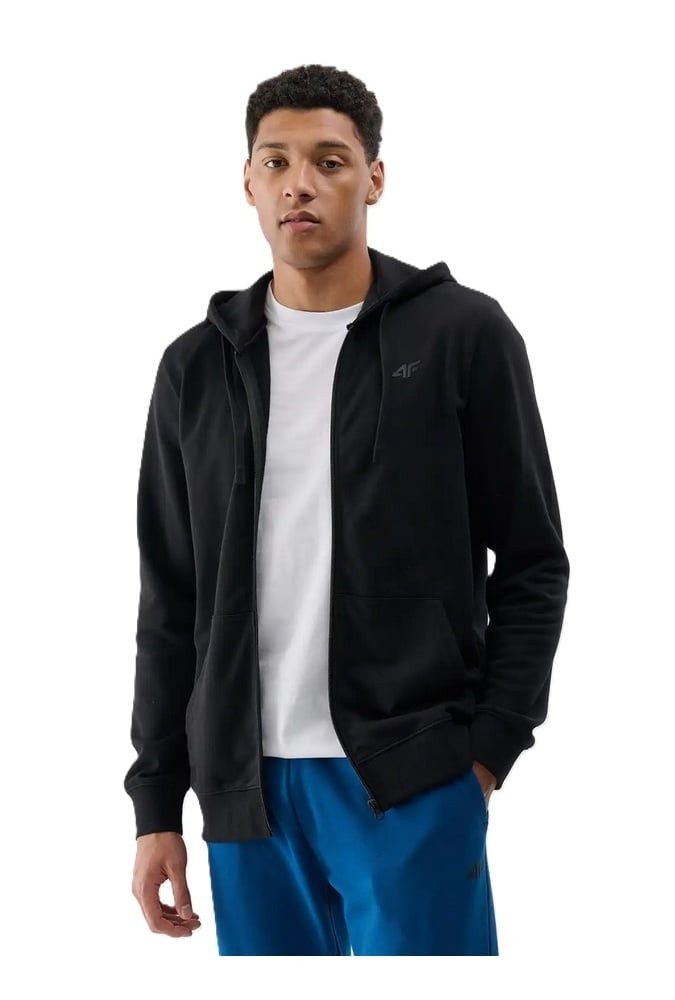 4F Trainingsjacke Freizeit-Kapuzenjacke M1768 (Baumwolle) schwarz Herren günstig online kaufen