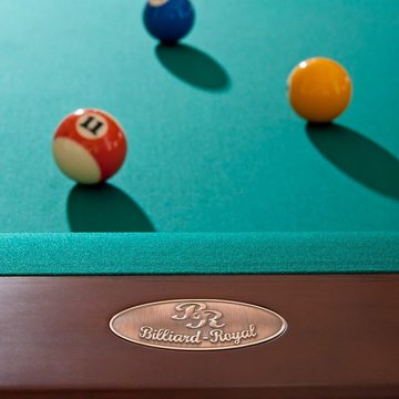 Billiard-Royal Billardtisch Magdalena 8 ft., (Hochwertige und massive Ausführung in beliebter Billiard-Royal® Qualität), 3-tig Naturschieferplatte, Echtleder Auffangtaschen, Bandengummi K55