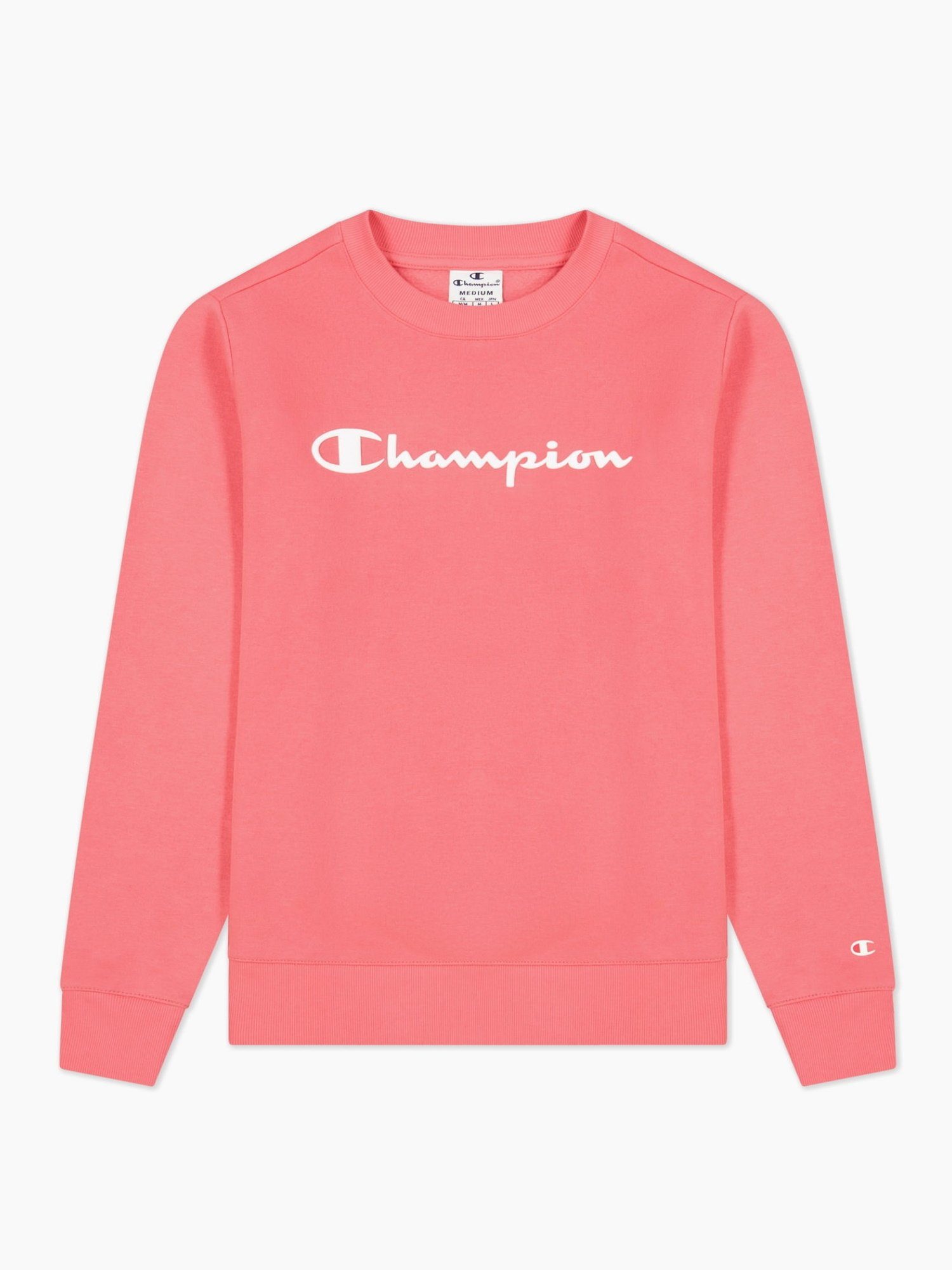 Champion Sweatshirt Pullover rosa aus Baumwollfleece mit Sweatshirt