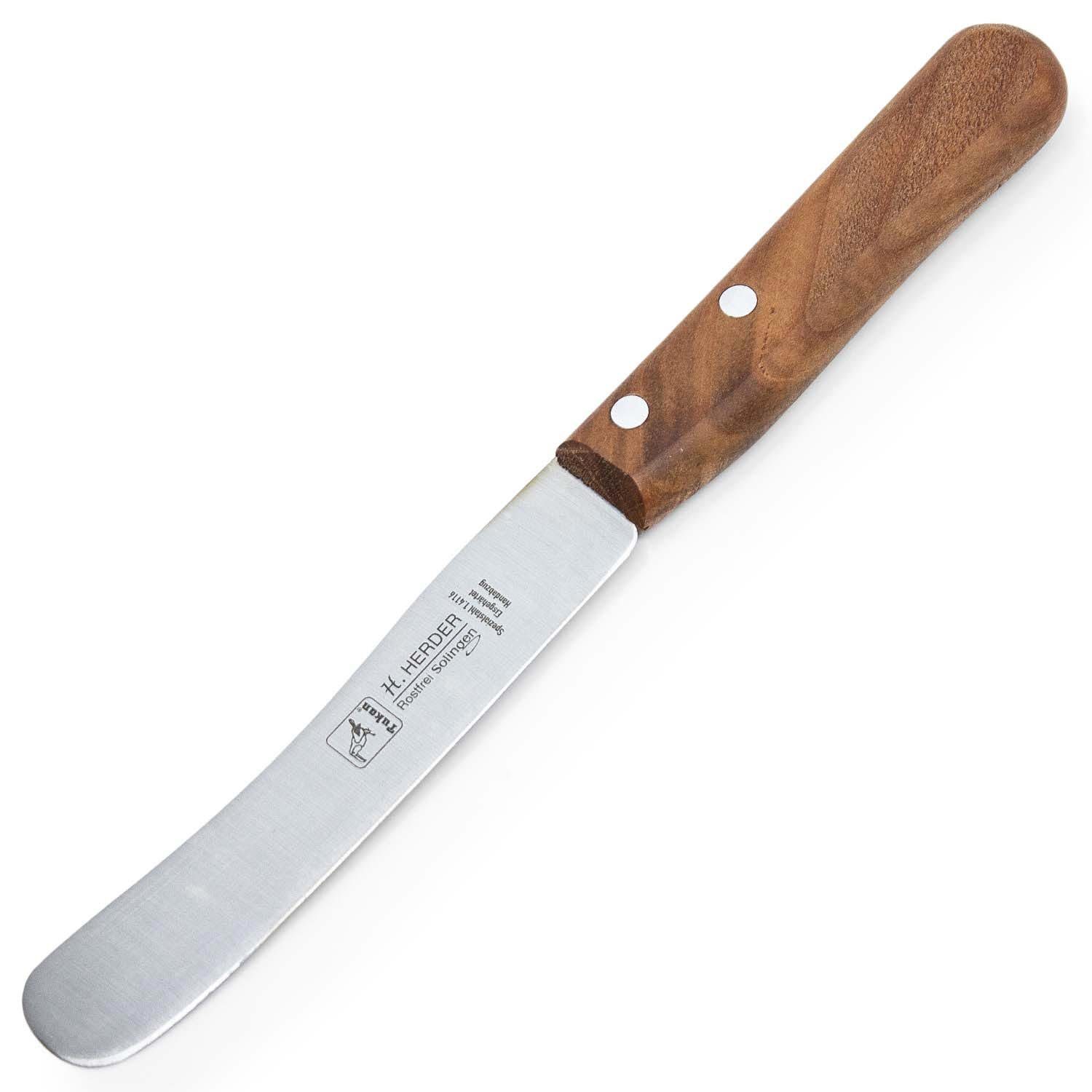 Landshop24 Brötchenmesser Buckelsmesser Frühstücksmesser H.Herder Solingen, 6er Messer-Set aus sechs verschiedenen Hölzern – Bild 5 von 5