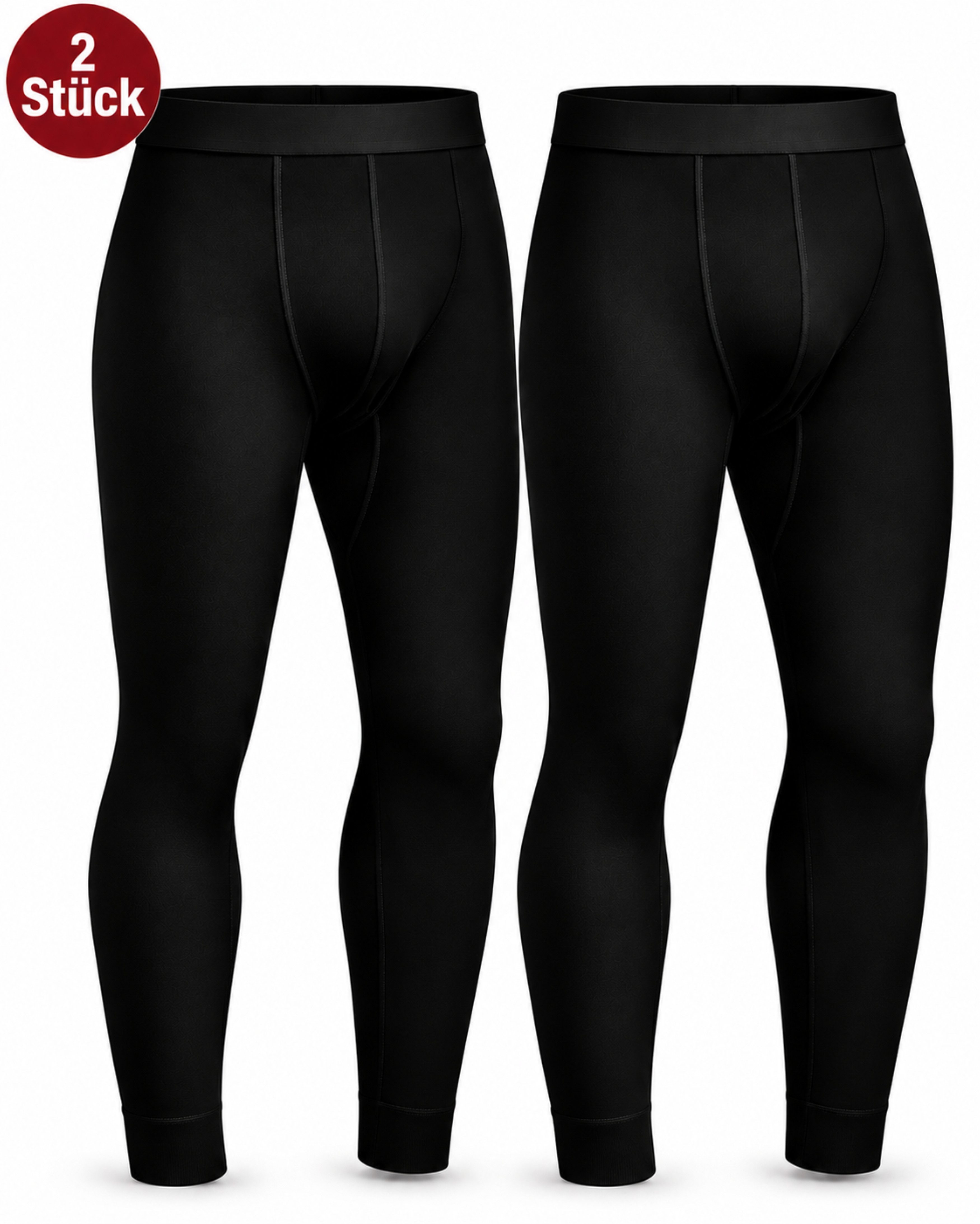DDOnlineShop Lange Unterhose Herren Thermohosen Leggings M-755 (Spar-Set, 2-St., 2er-Pack) Premium Qualität