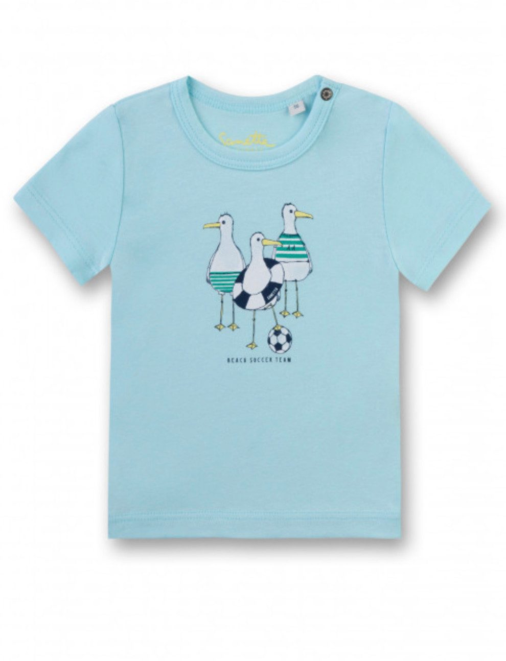 Sanetta T-Shirt Baby T-Shirt aus Baumwolle mit Möwen-Print und Fußballmotiv