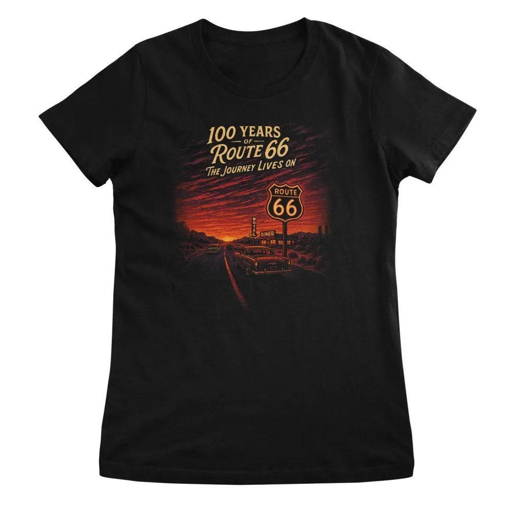 Route 66 T-Shirt Journey Lives ON Girly Tee