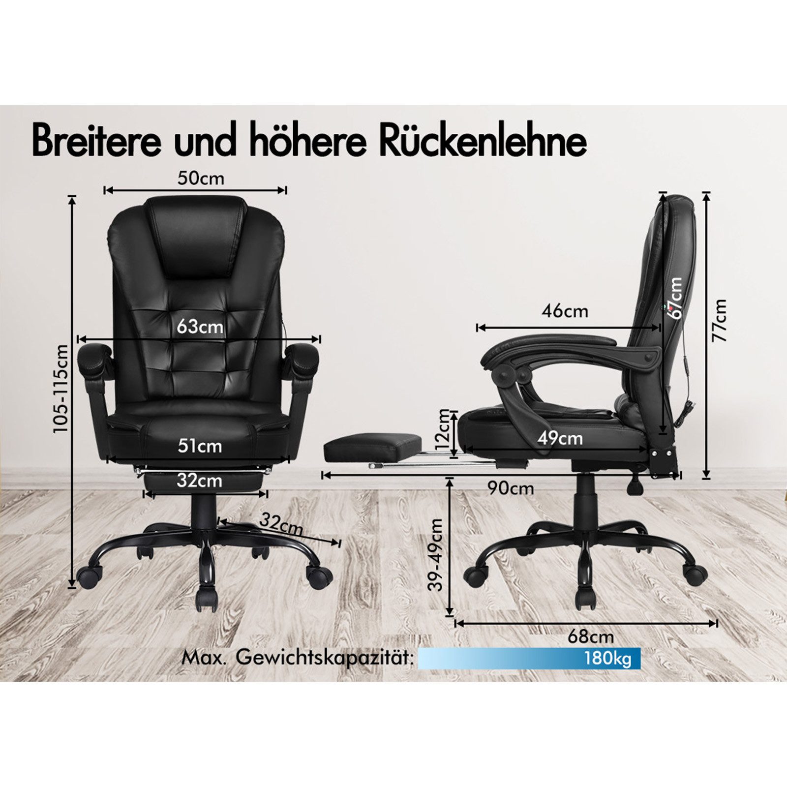 ALFORDSON Bürostuhl für Computer/Gaming, Hochlehner mit günstig online kaufen