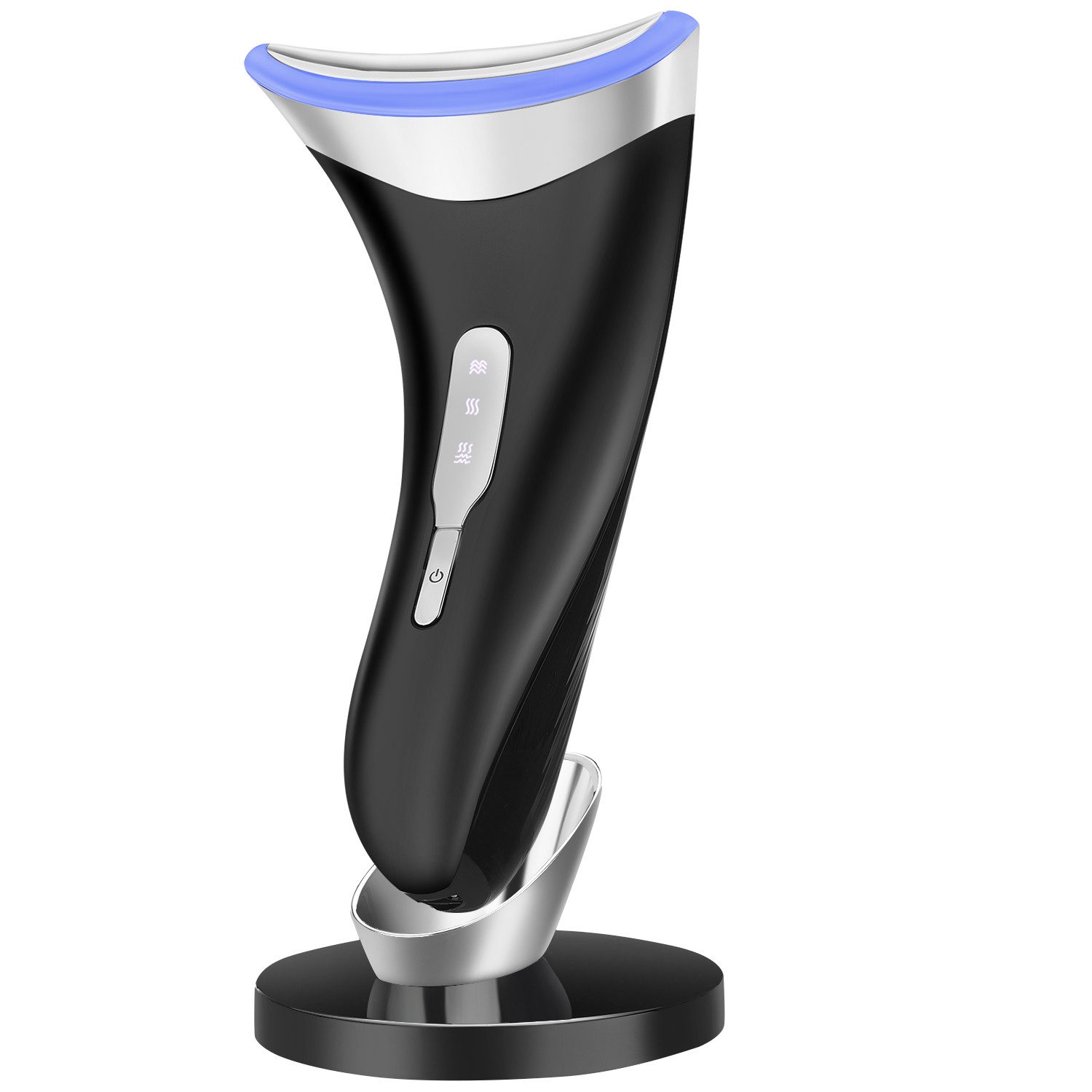 Nacken-Massagegerät EMS Gesichtsmassagegerät 3 LED Modi 45 °C Wärme USB‑C Akku Straffung