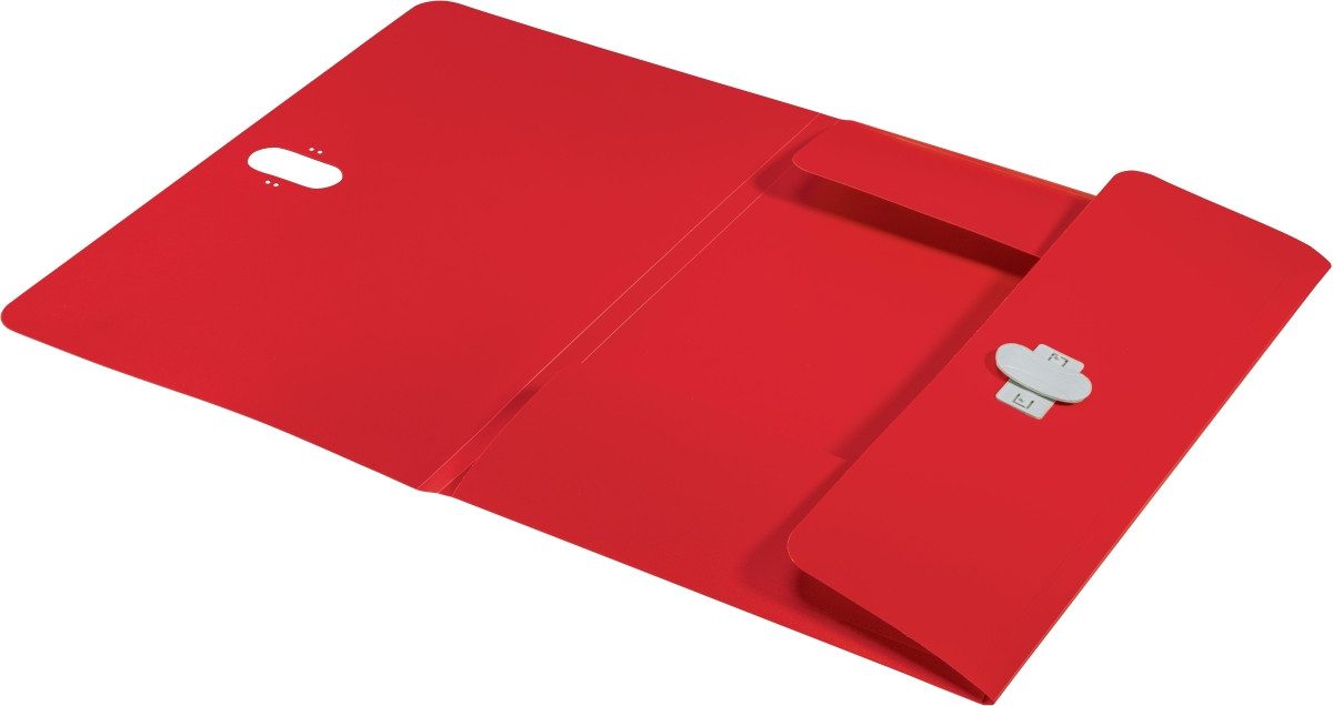 LEITZ Fächermappe Dokumentenmappe Recycle A4 PP rot