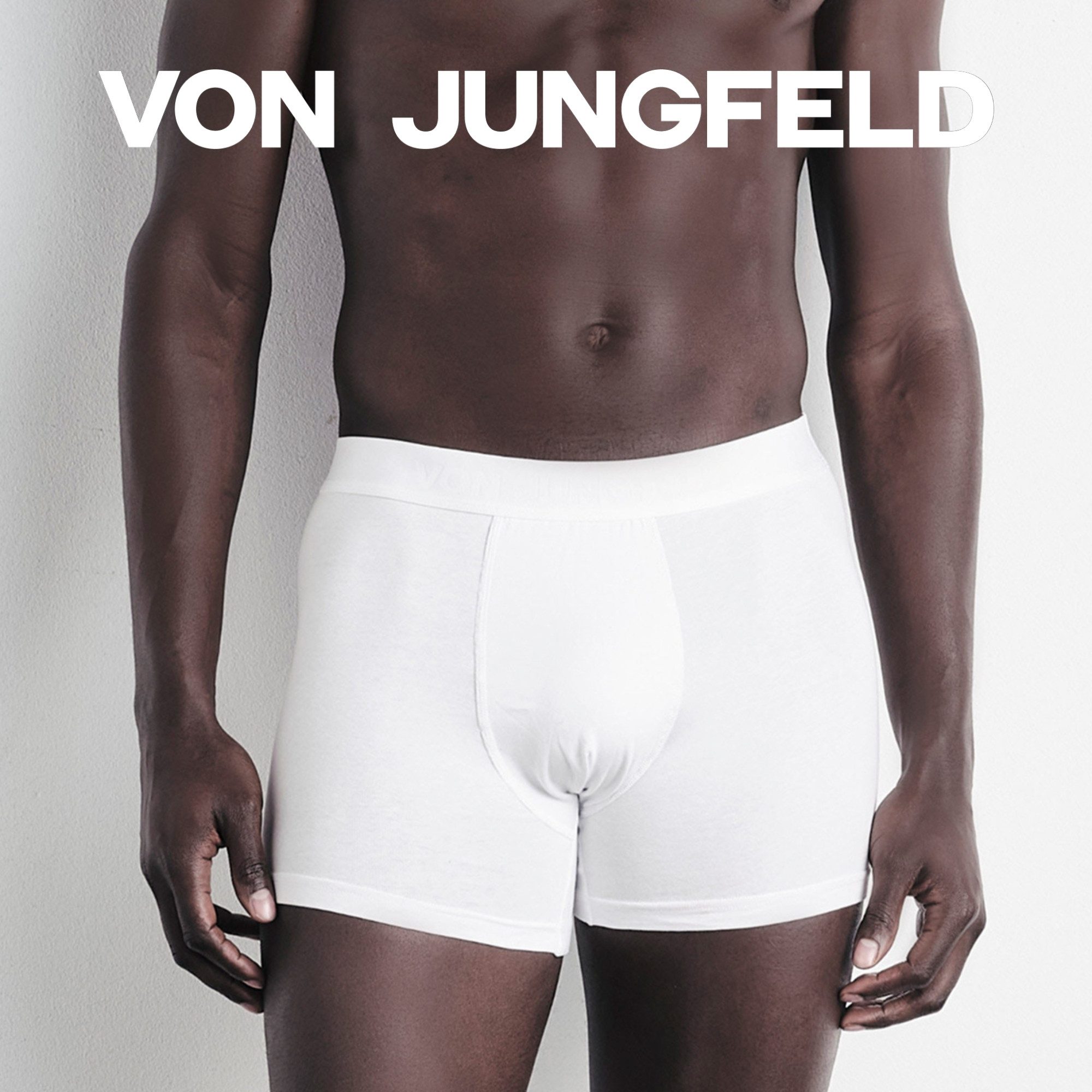 von Jungfeld Boxershorts BRIEFS Bio-Baumwolle S-XL Herren (6-St., 6er-Pack) Eng anliegende Boxershorts ohne kratzendes Etikett