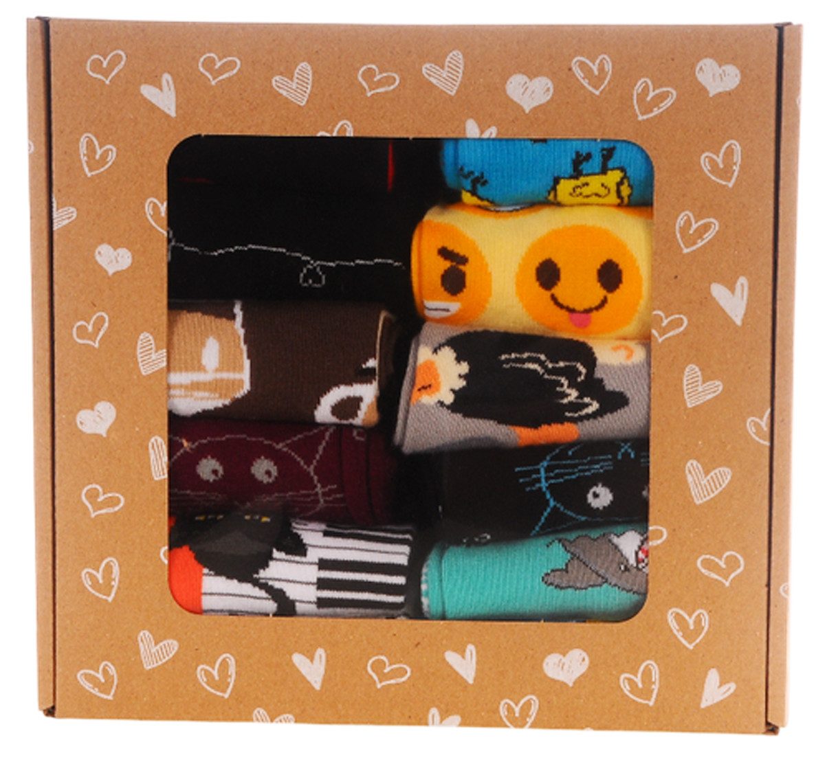 Martinex Socken Socken Großpackung Bunte Socken Socks 12er Pack Box lustig bunt nahtlos, neutral, 34 35 36 37 38 39 40 41 42 43 44 45 46