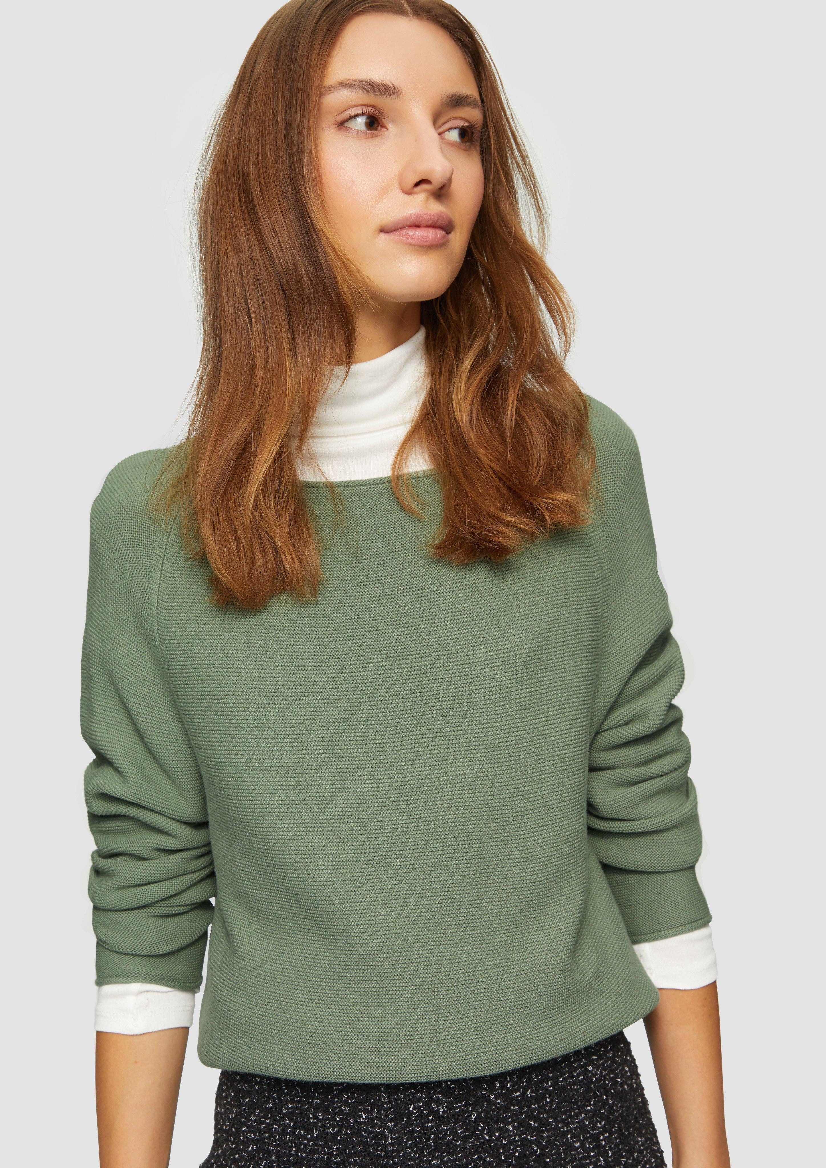 s.Oliver Strickpullover Strickpullover mit U-Boot-Ausschnitt und günstig online kaufen