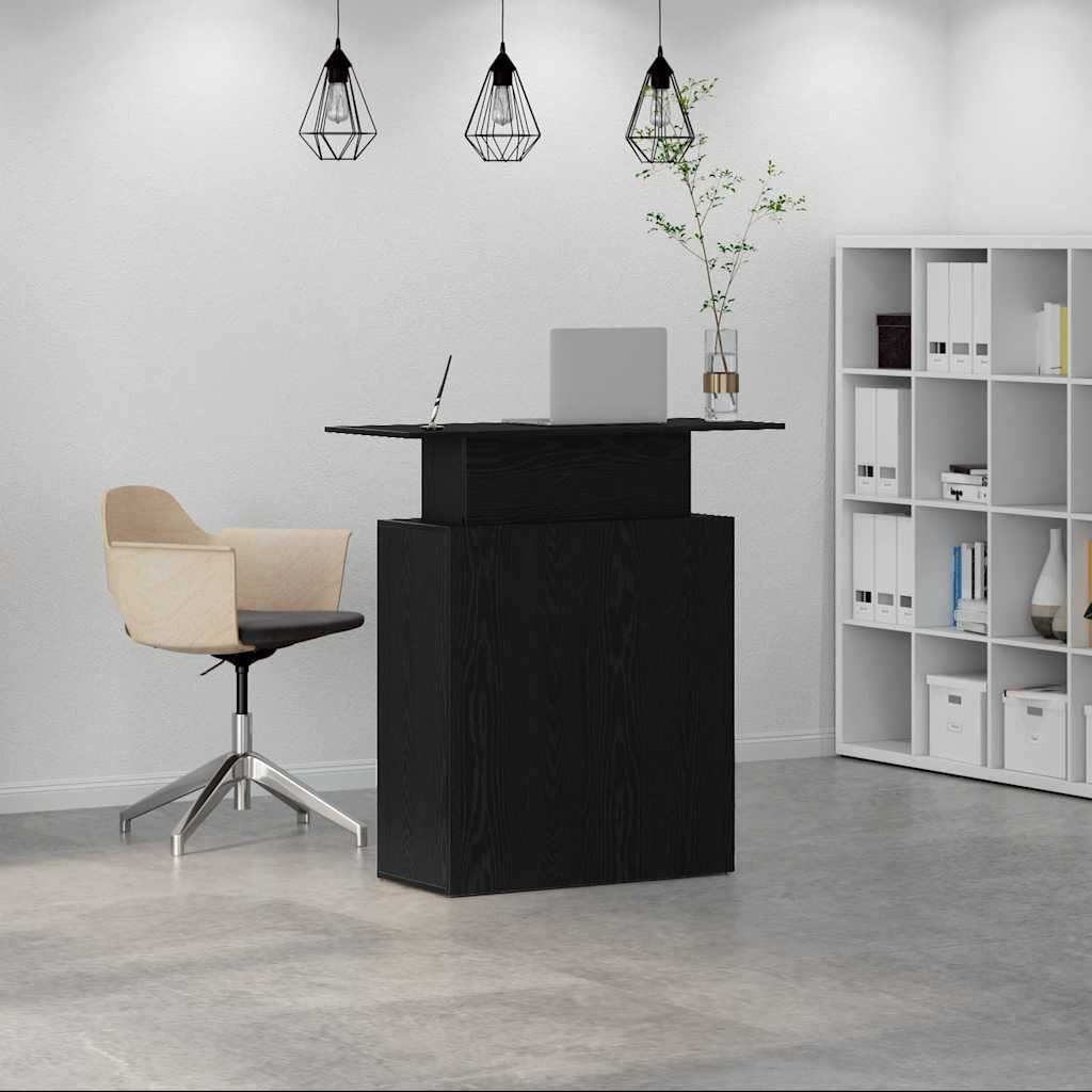 vidaXL Schreibtisch Empfangstresen Schwarz 100 x 40 x 104 cm Holzwerkstoff