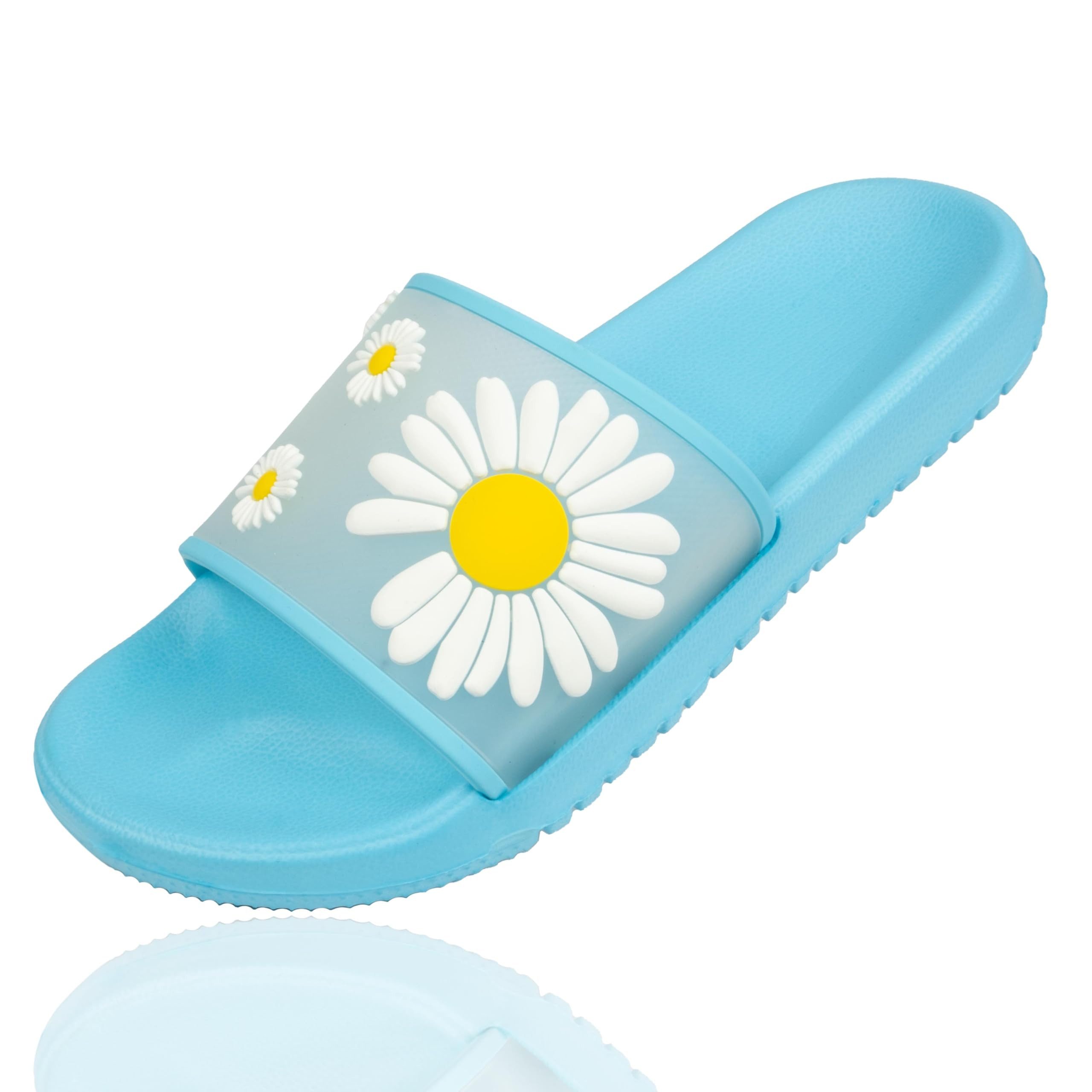 Sprint Sport Sprint Pantolette Gänseblümchen, blau 37, 289666351 Schlappen (Paar, 1) Gänseblümchen