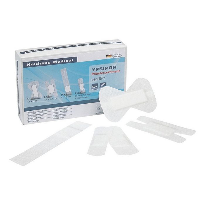 Holthaus Medical Wundpflaster YPSIPOR® sensitive (50 St) Sortiment mit 5 Größen