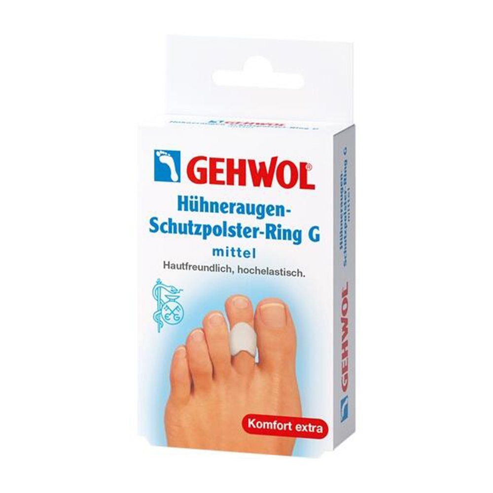 Eduard Gerlach GmbH Hühneraugenpflaster GEHWOL Hühneraugen-Schutzpolster-Ring G mittel 3 Stück, 3x Hühneraugen-Schutzpolster-Ring
