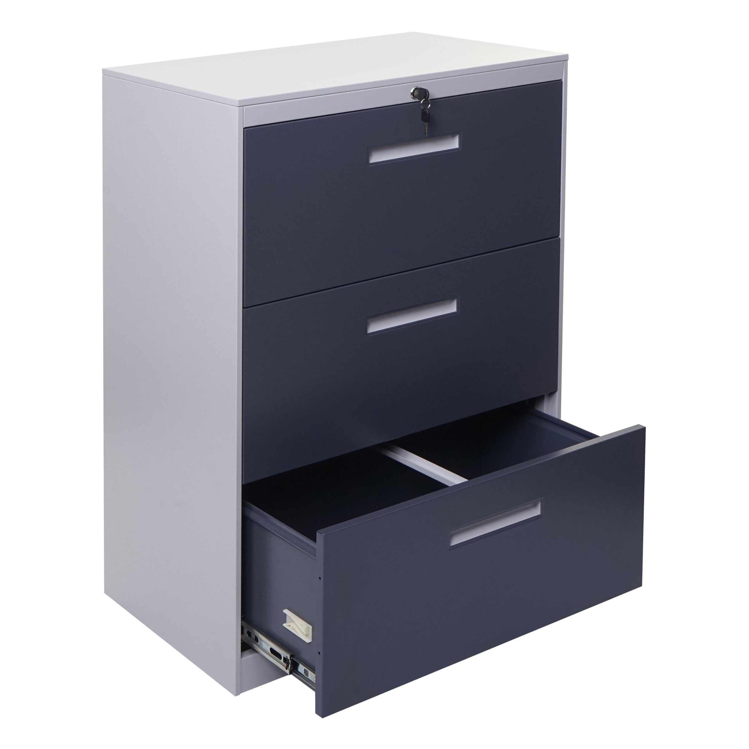 PROREGAL® Hängeregisterschrank Aktenschrank Büroschrank A4 abschließbar, Größe, Farbe
