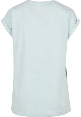 URBAN CLASSICS Kurzarmshirt Damen Ladies Color Melange Extended Shoulder Tee (1-tlg)