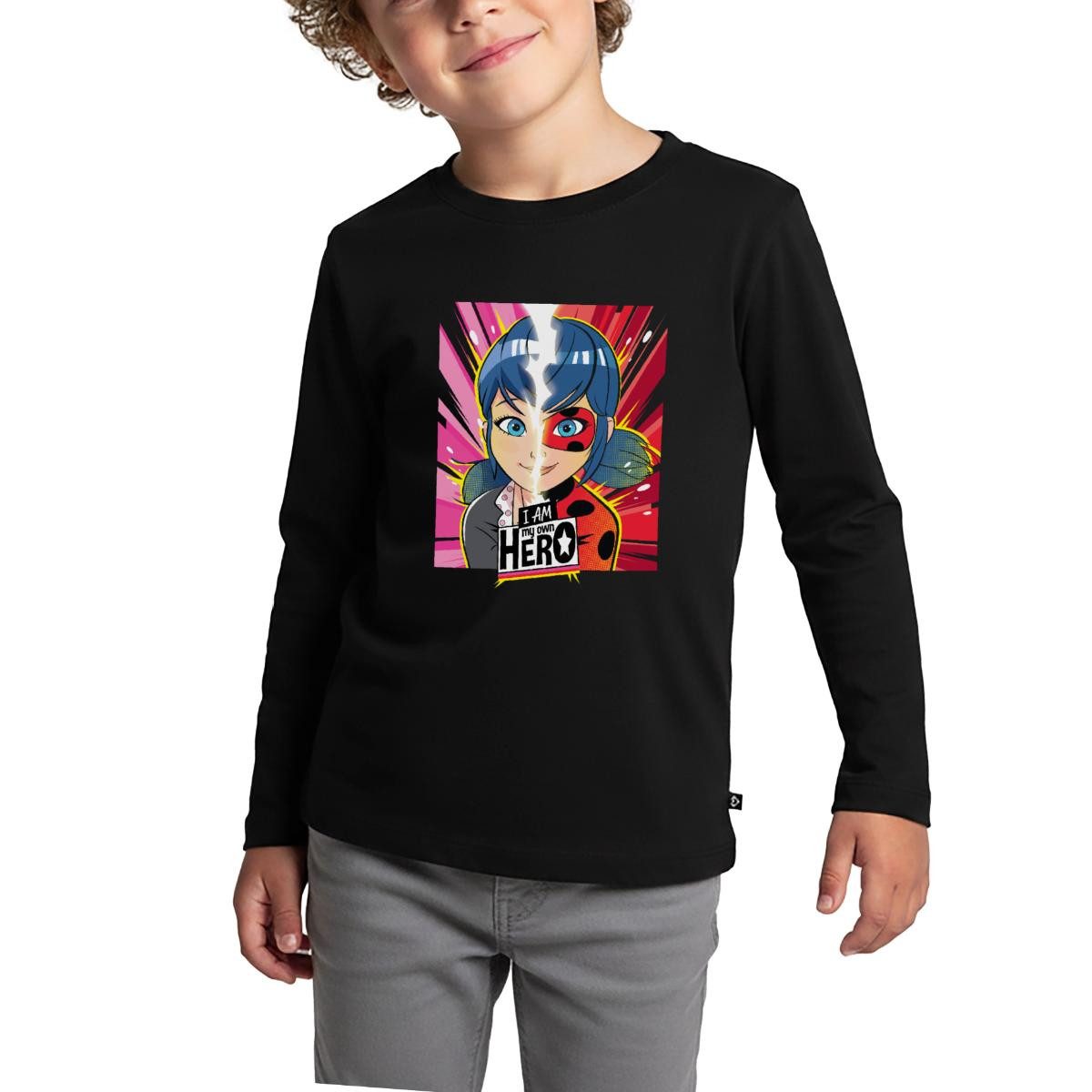 T-Shirt Miraculous I Am My Own Hero Ladybug Marinette Kinder Premium Langarmsh