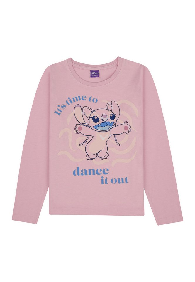 ONOMATO! Langarmshirt Stitch Kinder Mädchen T-Shirt Longsleeve Langarm-Shirt