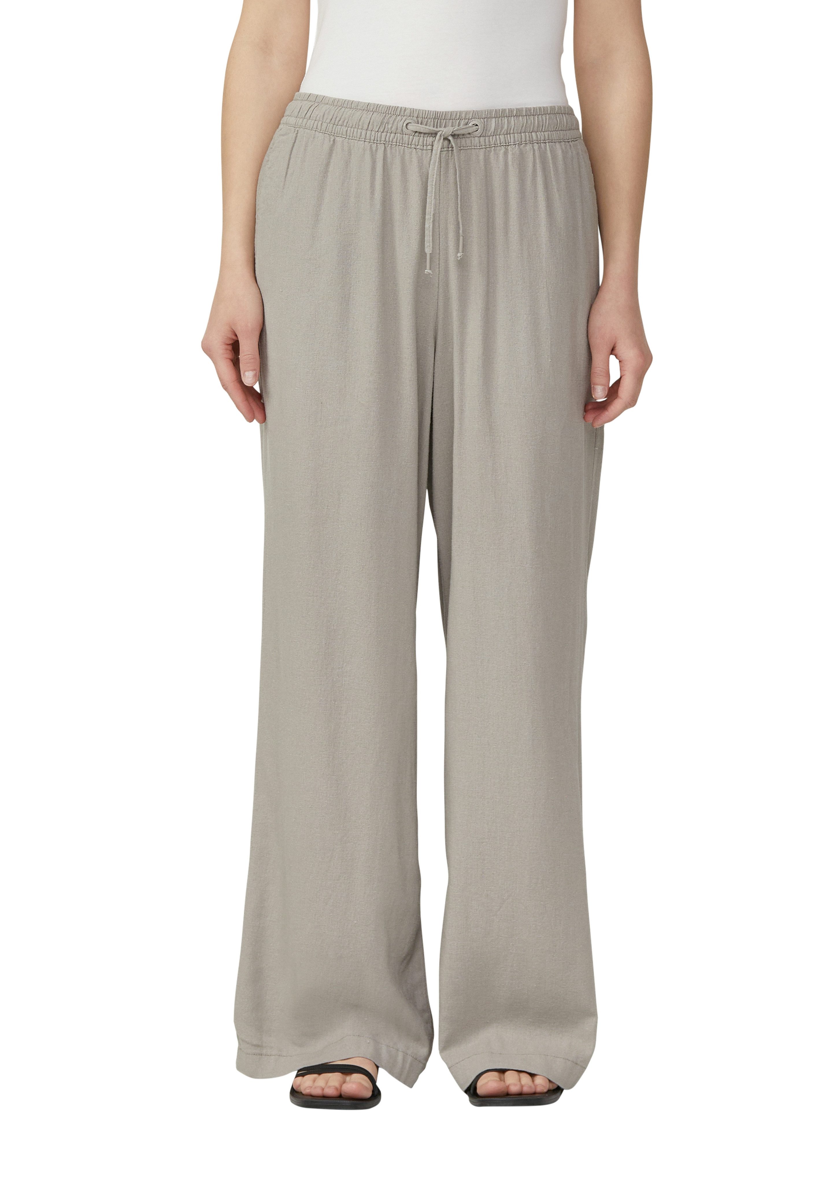 QS Leinenhose mit elastischem Bund und günstig online kaufen