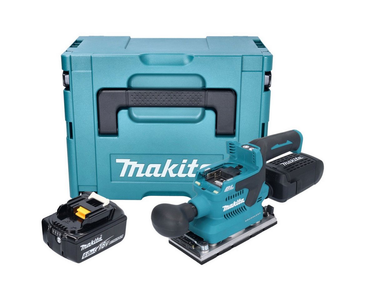 Thumbnail - Makita Exzenterschleifer DBO 382 G1J Schwingschleifer 18 V 93 x 185 mm + 1x Akku 6 Ah + Makpac