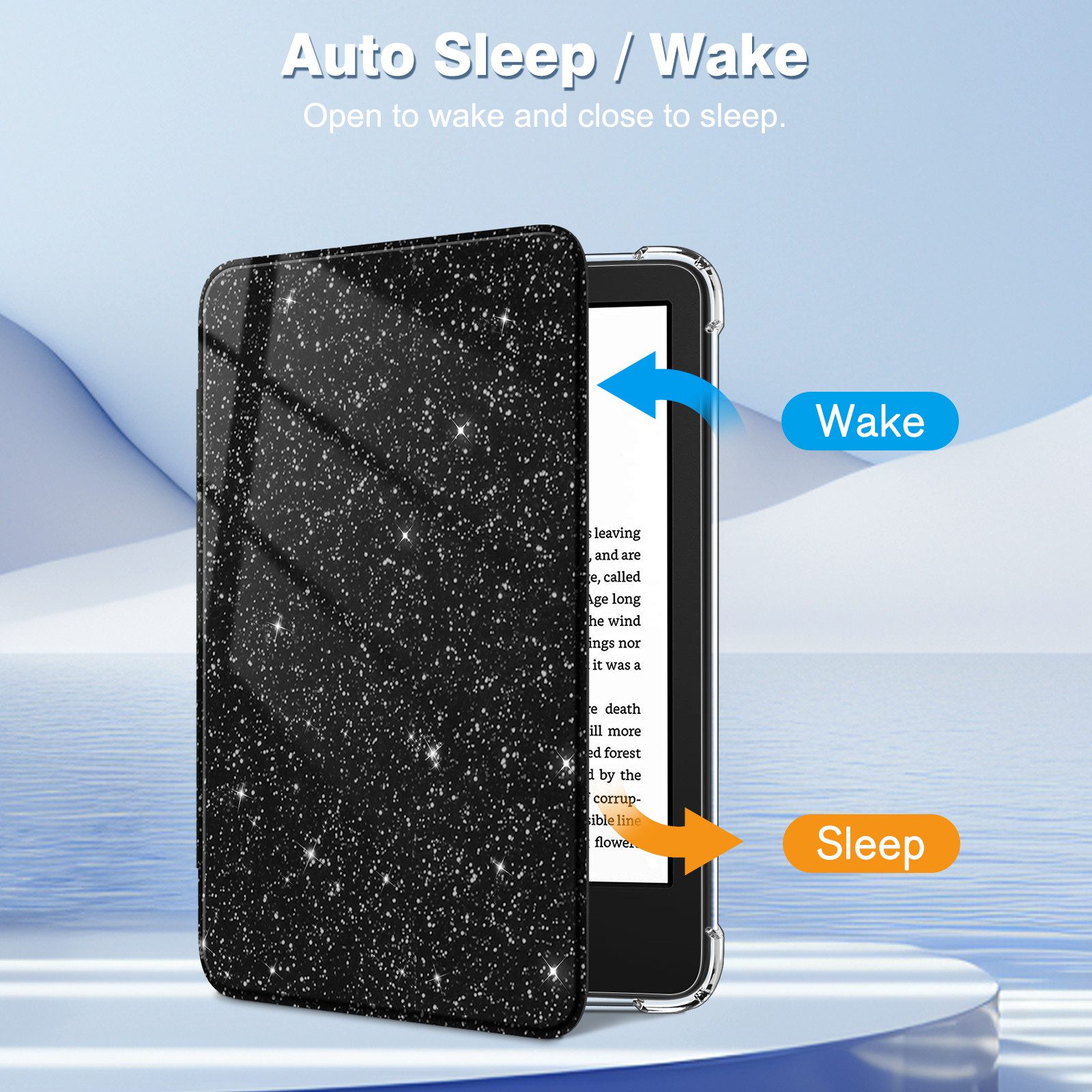 Fintie E-Reader-Hülle für 6" Kindle (11. Generation)–2024/2022, Clear Weich TPU Schutzhülle, mit Auto Sleep/Wake für 6 Zoll Kindle Basic 2024 – Bild 5 von 5