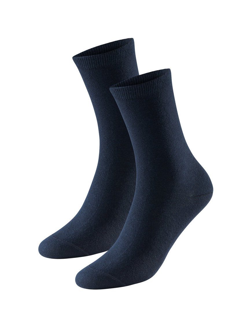 Schiesser Socken 95/5 Damen (Vorteilspack, 6 Paar) aus angenehm weicher Biobaumwolle Night Blue