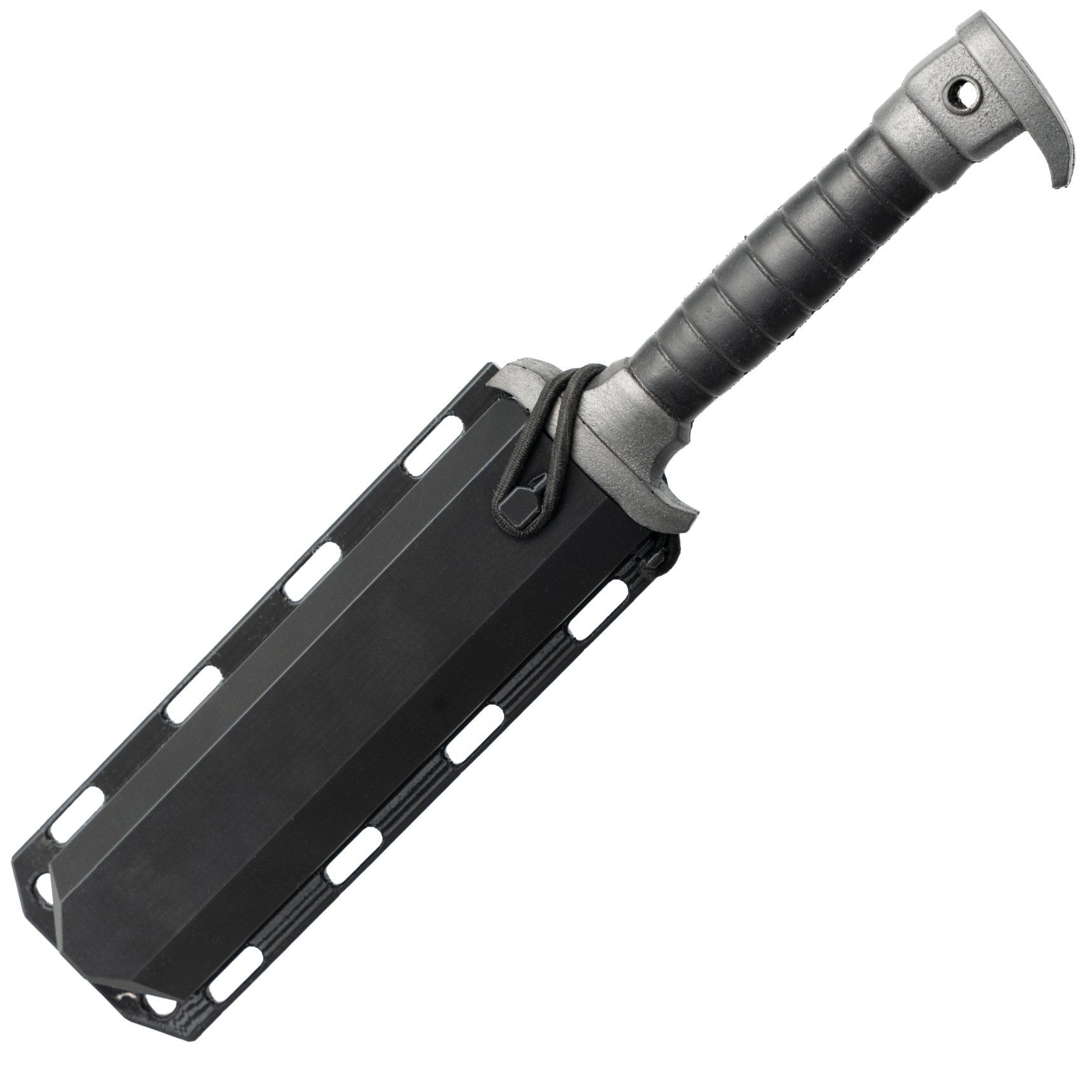 Blasterparts Kostüm Ripley Polsterwaffe mit taktischer Messerscheide, Das Set aus kernlosem Ripley Schaumstoff-Messer und taktischer 3D-Druc