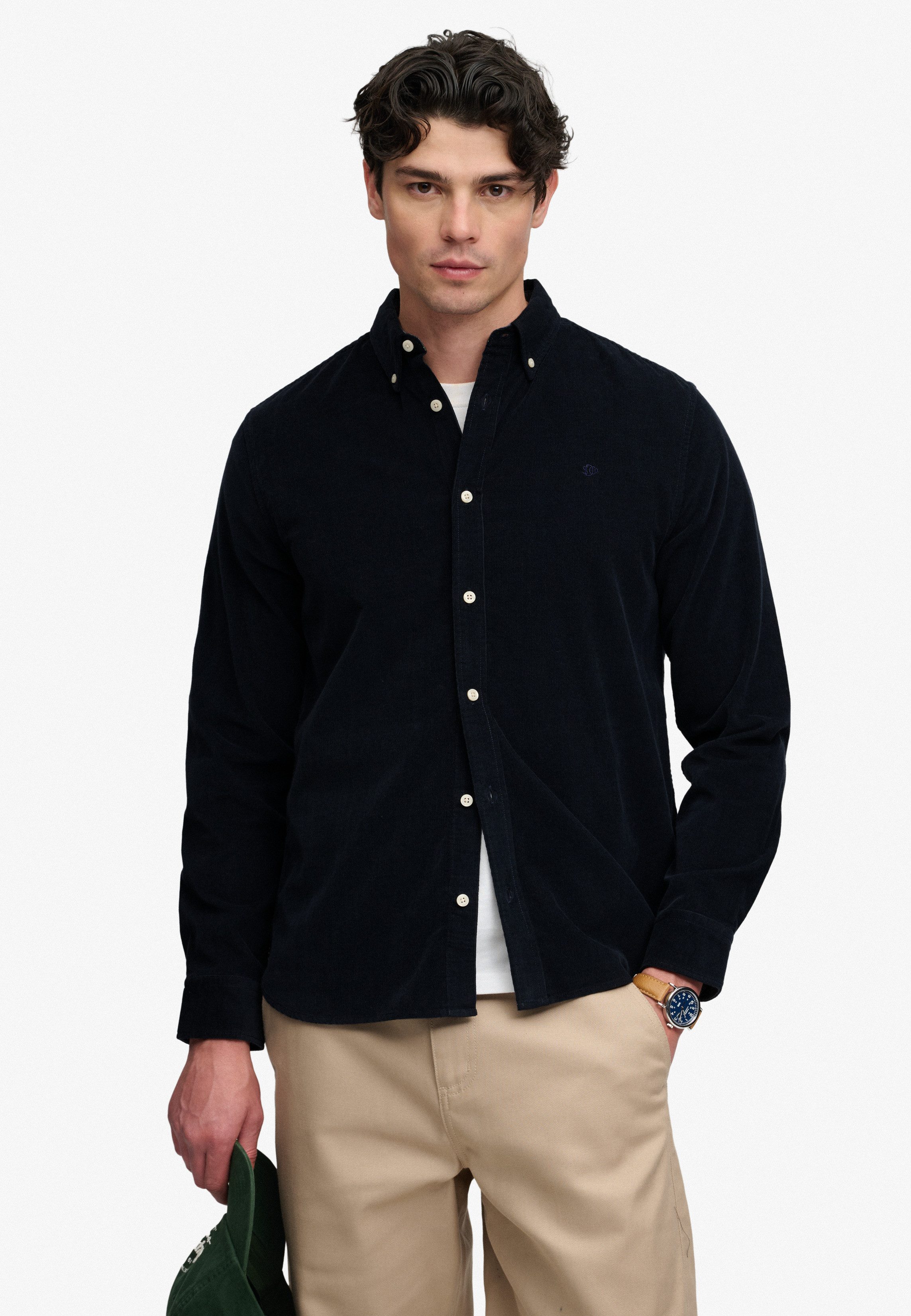 Superdry Langarmhemd CLASSIC NEEDLE CORD SHIRT Baumwolle, regular fit