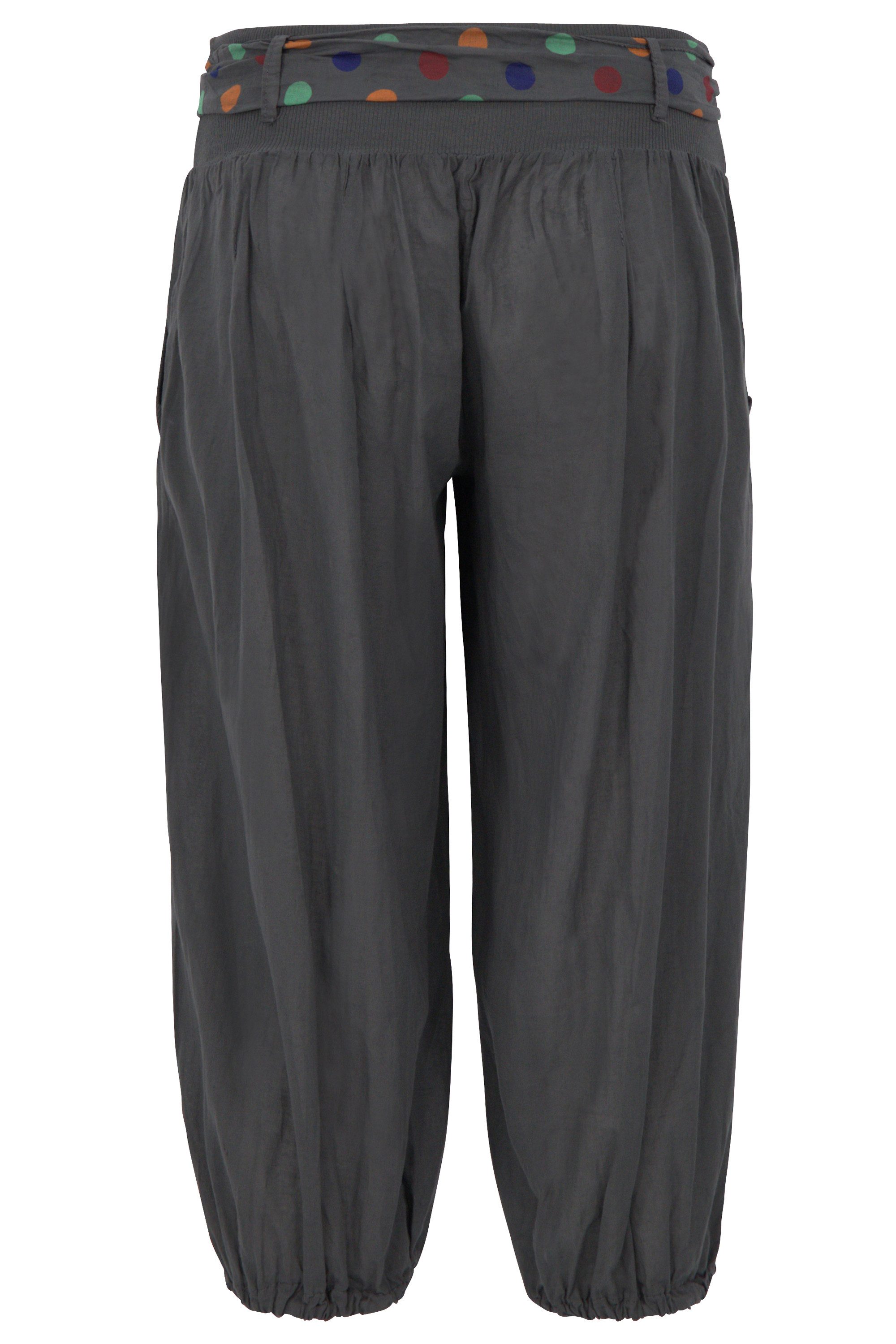 malito more than fashion Caprihose malito Damen Pumphose in Unifarben, lässige kurze Hose, Bermuda für Pumphose in Unifarben Einheitsgröße