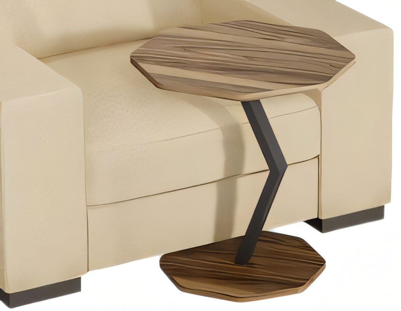 Xlmoebel Beistelltisch XLMOEBEL Beistelltisch aus Holz in elegantem Braun, achteckig, Made in Europa