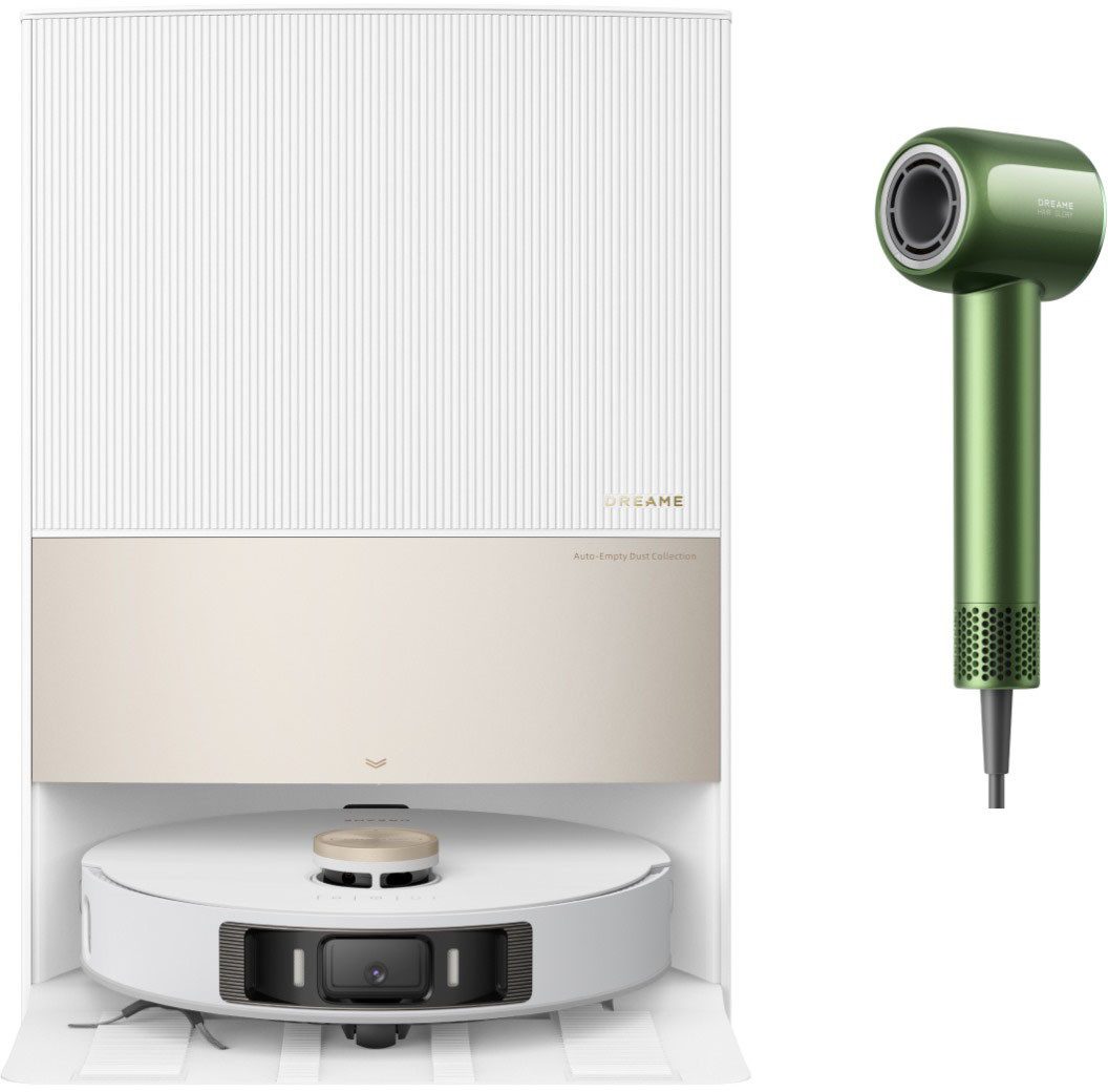 Dreame Saugroboter L20 Ultra Complete, leistungsstarke Saug- und kraftvolle Wischfunktion, Dreame Haartrockner Glory Master High-Speed Hair Dryer