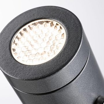 Paulmann LED Gartenstrahler LED Strahler Radix in Grau 5,5W 550lm IP65, keine Angabe, Leuchtmittel enthalten: Ja, fest verbaut, LED, warmweiss, Außenstrahler