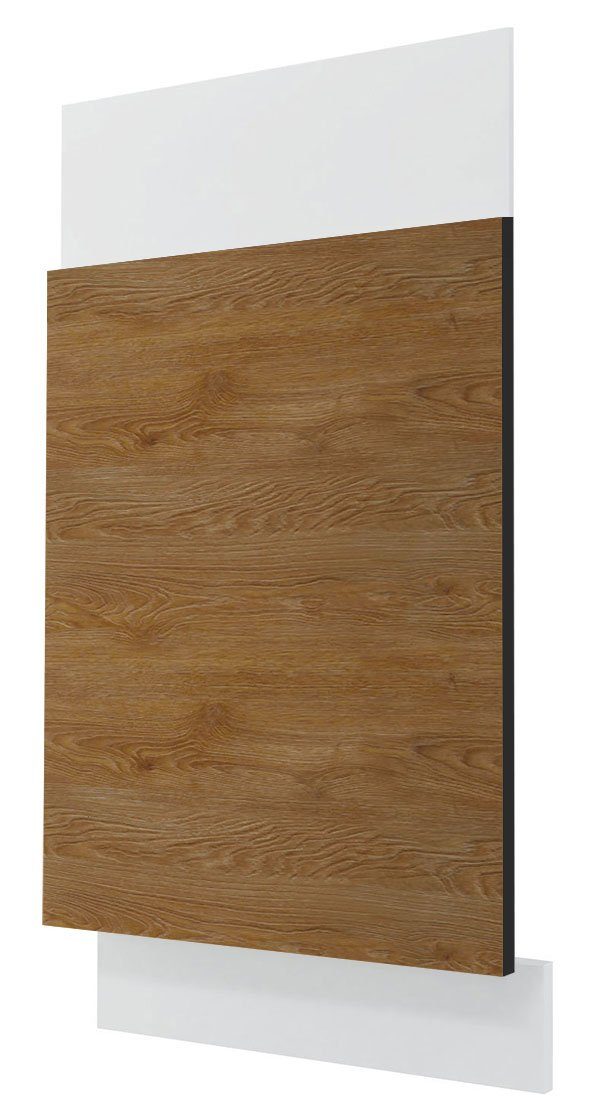 Feldmann-Wohnen Sockelblende Treviso (1 St), 45x1,8x57cm grifflos grau - Halifax Eiche-schwarz (TR-ZM45/57)