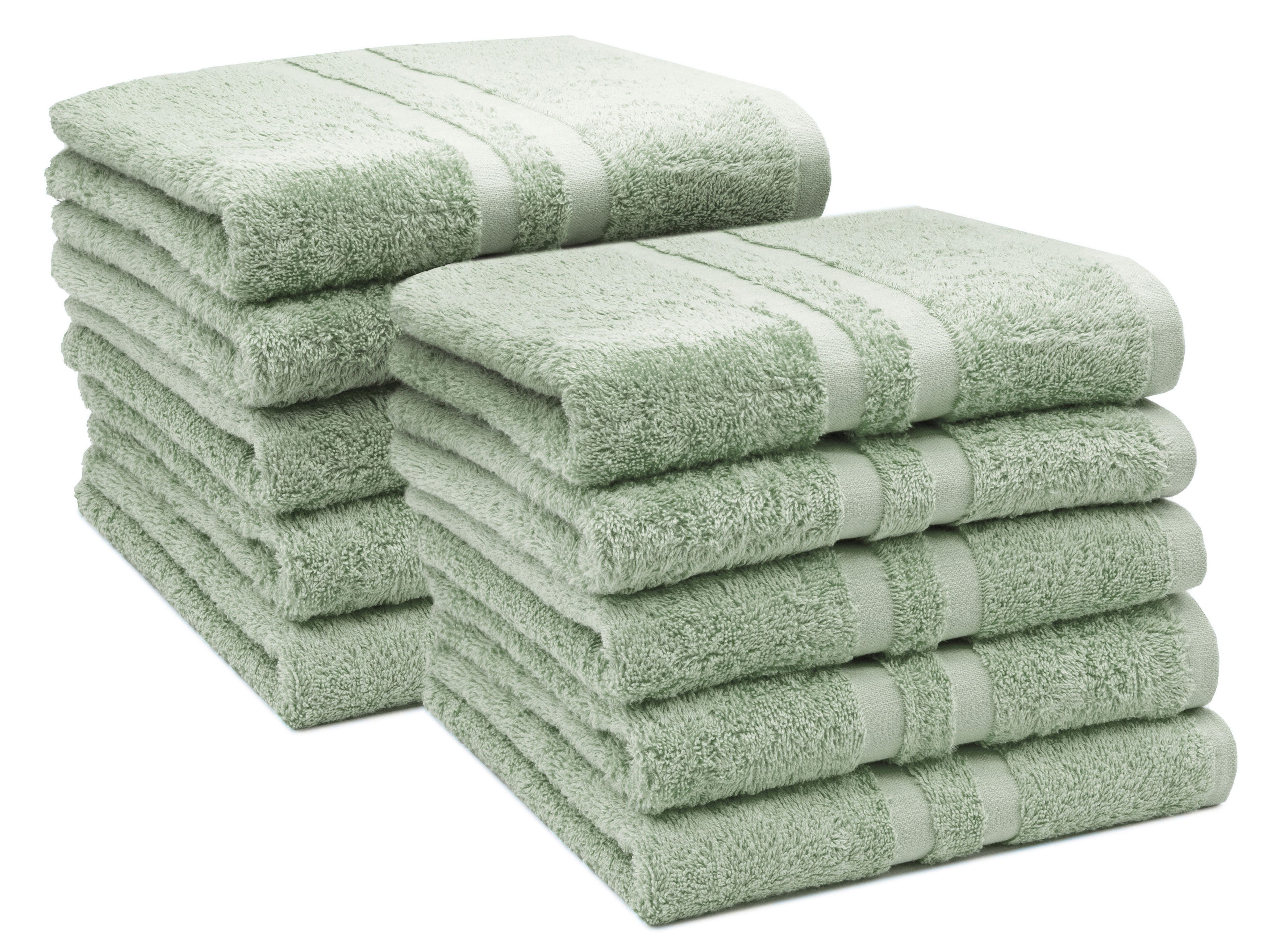 ZOLLNER Handtücher, Walkfrottier (10-St), 50 x 100 cm, 100% Baumwolle, mit günstig online kaufen