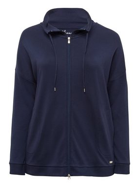 Sheego Sweatjacke Große Größen mit Stehkragen und Bindeband