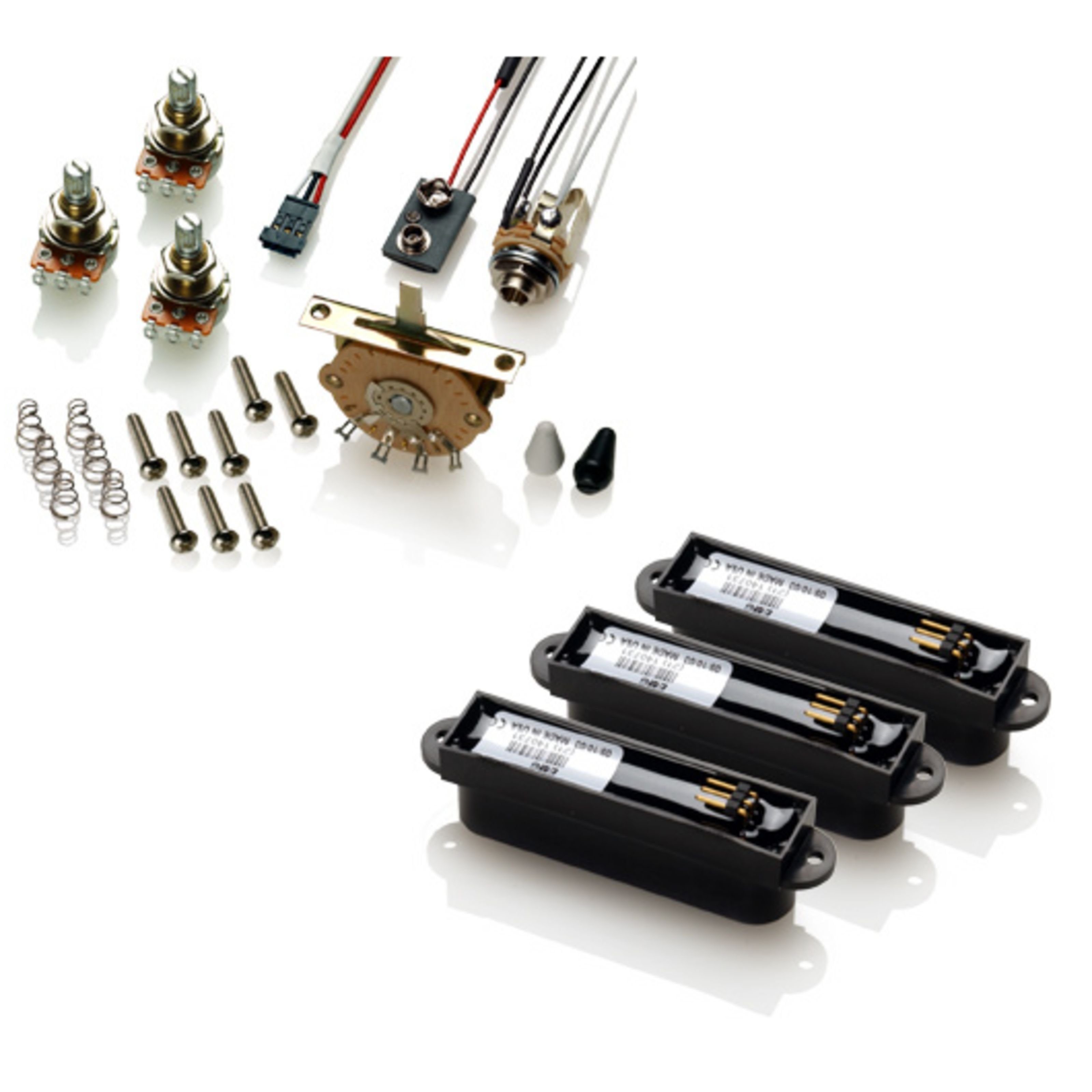 EMG Tonabnehmer, (SA Set Black, E-Gitarre Tonabnehmer, Single-Coil), SA Set Black - Single Coil Tonabnehmer für Gitarren