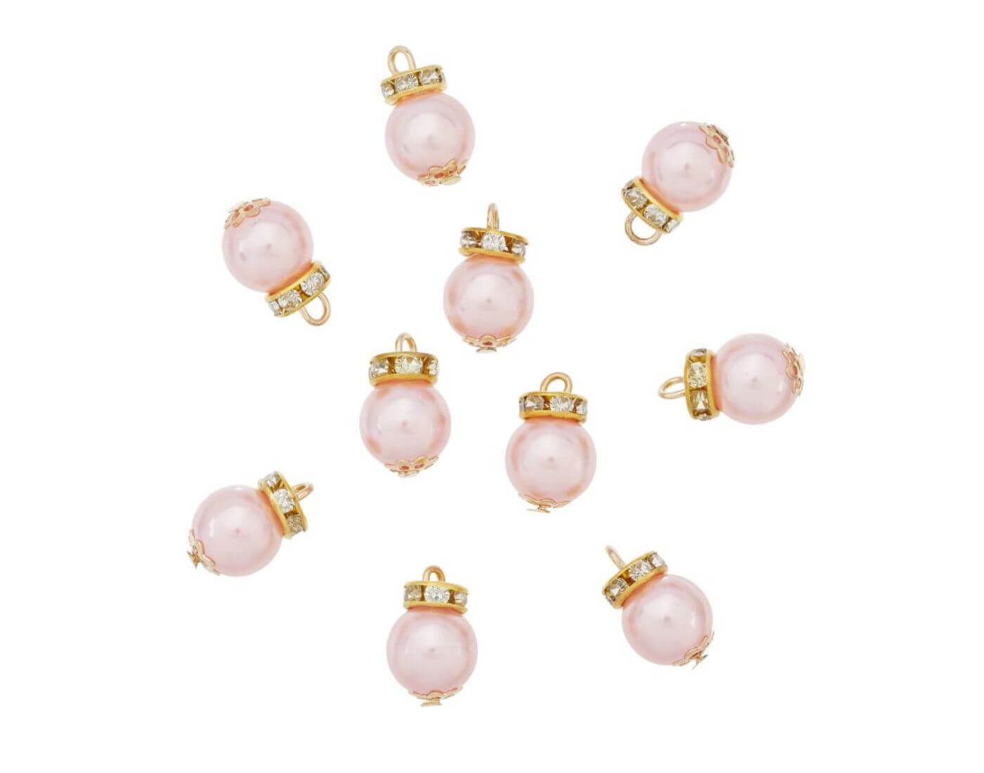 HobbyFun Wichtel Miniatur Christbaumkugeln rosa, 10 günstig online kaufen