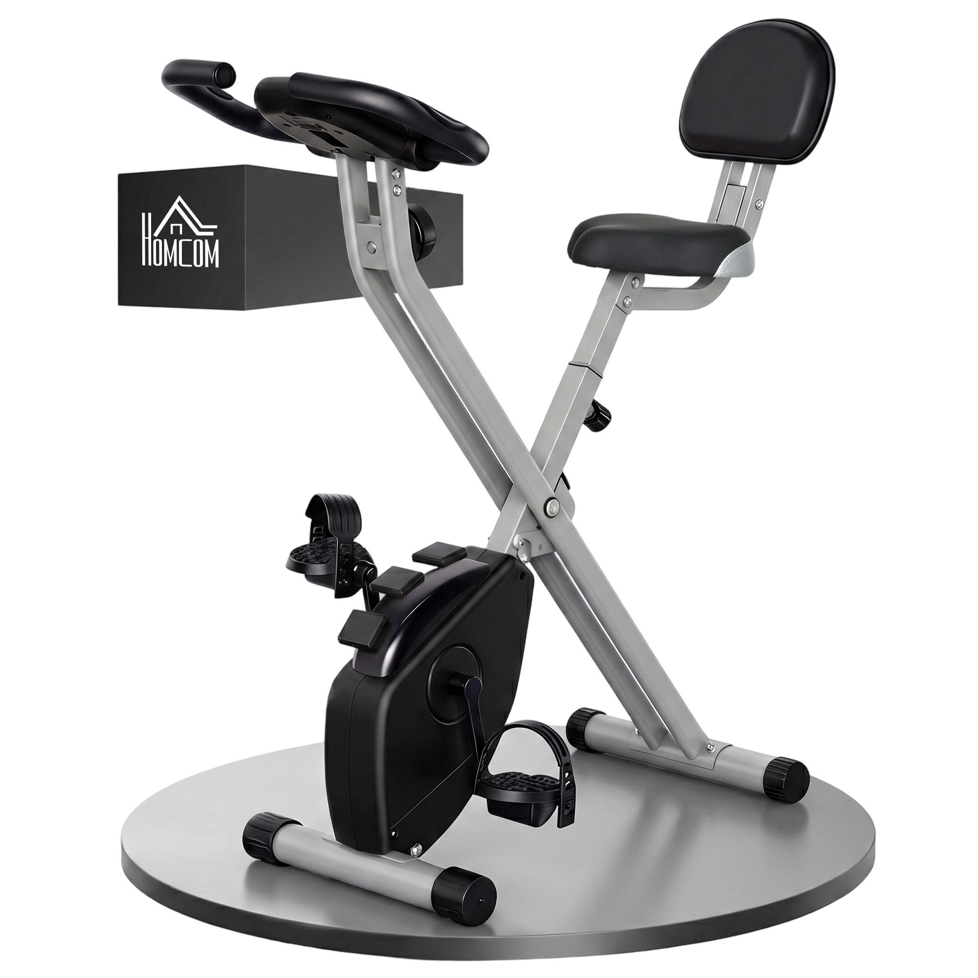 Heimtrainer Klappbares Heimtrainer- mit Rückenlehne, 8 Widerstandsstufen