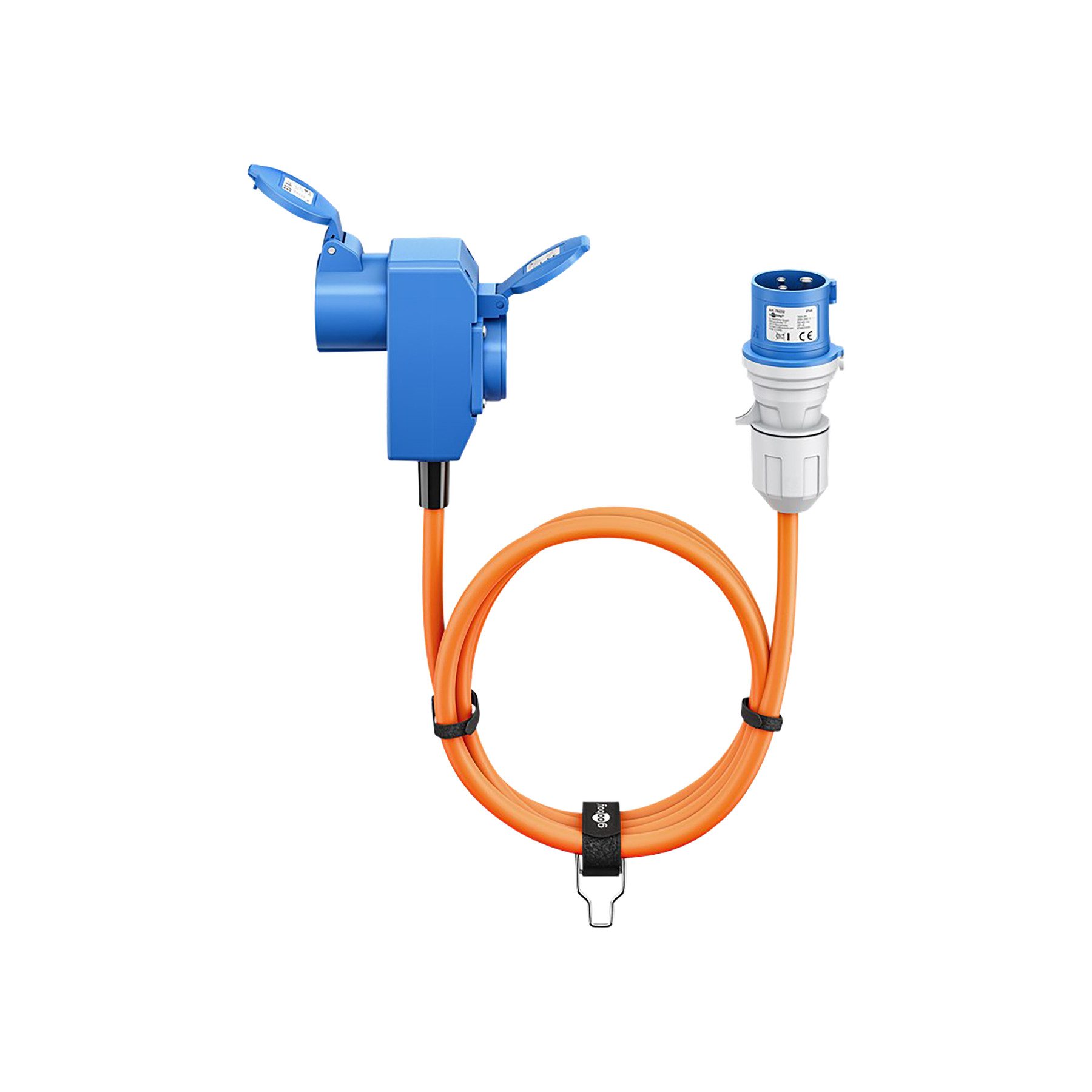 Goobay GOOBAY CEE-Adapterkabel 76232, 1,5 m, Stecker zu Kupplung + CEE-Adapterkabel