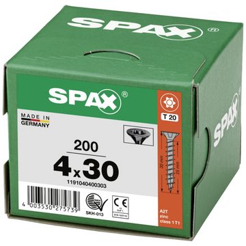 SPAX Schraube SPAX 1191040400303 Holzschraube 4 mm 30 mm T-STAR plus Stahl schwa
