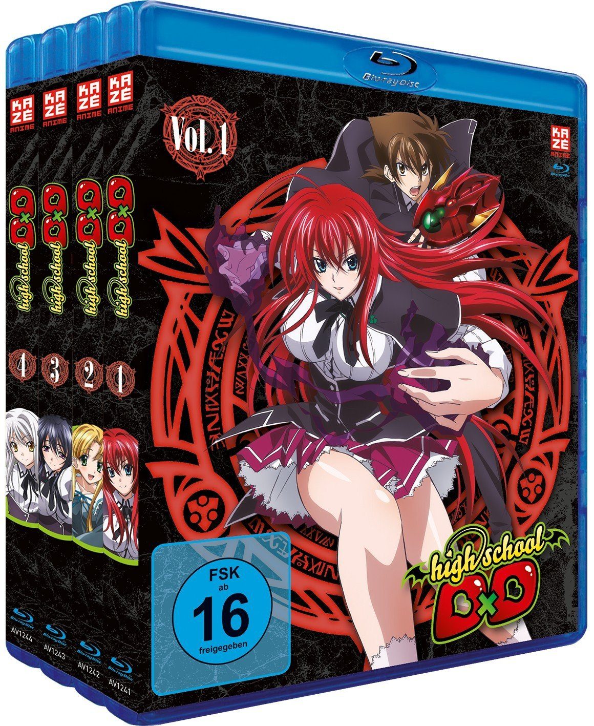 Crunchyroll Blu-ray Highschool DxD - Staffel 1 - Gesamtausgabe - Bundle Vol.1-4 (4 Blu-...