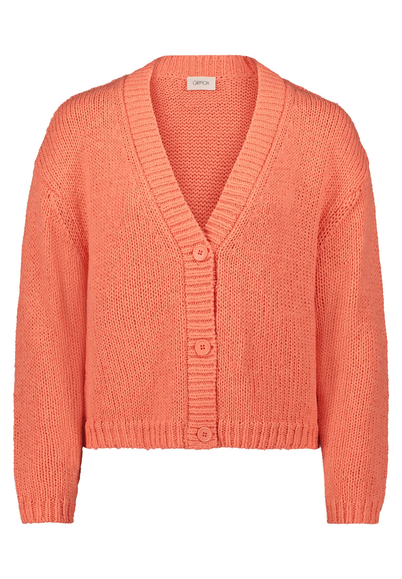 Cartoon Strickjacke Cartoon Strick-Cardigan mit V-Ausschnitt günstig online kaufen