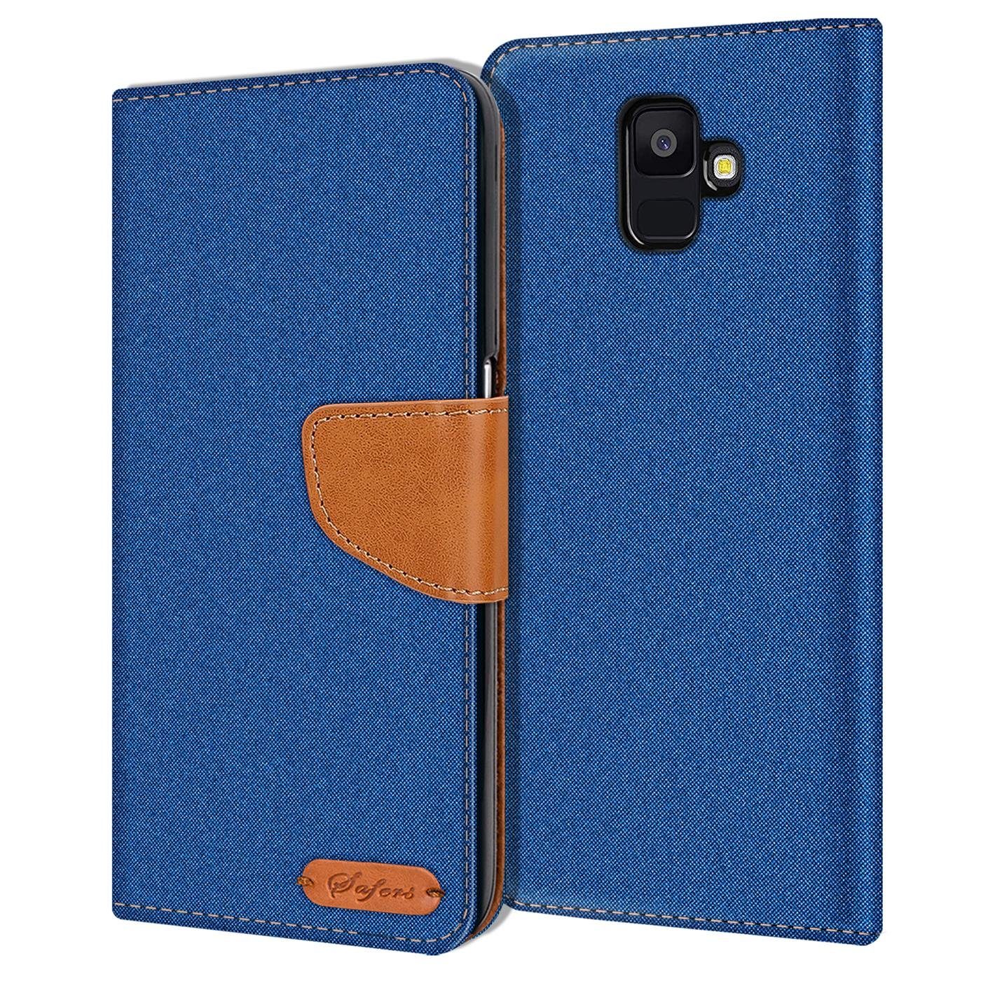 Handyhülle Denim Schutzhülle Flip Case für Samsung Galaxy A6