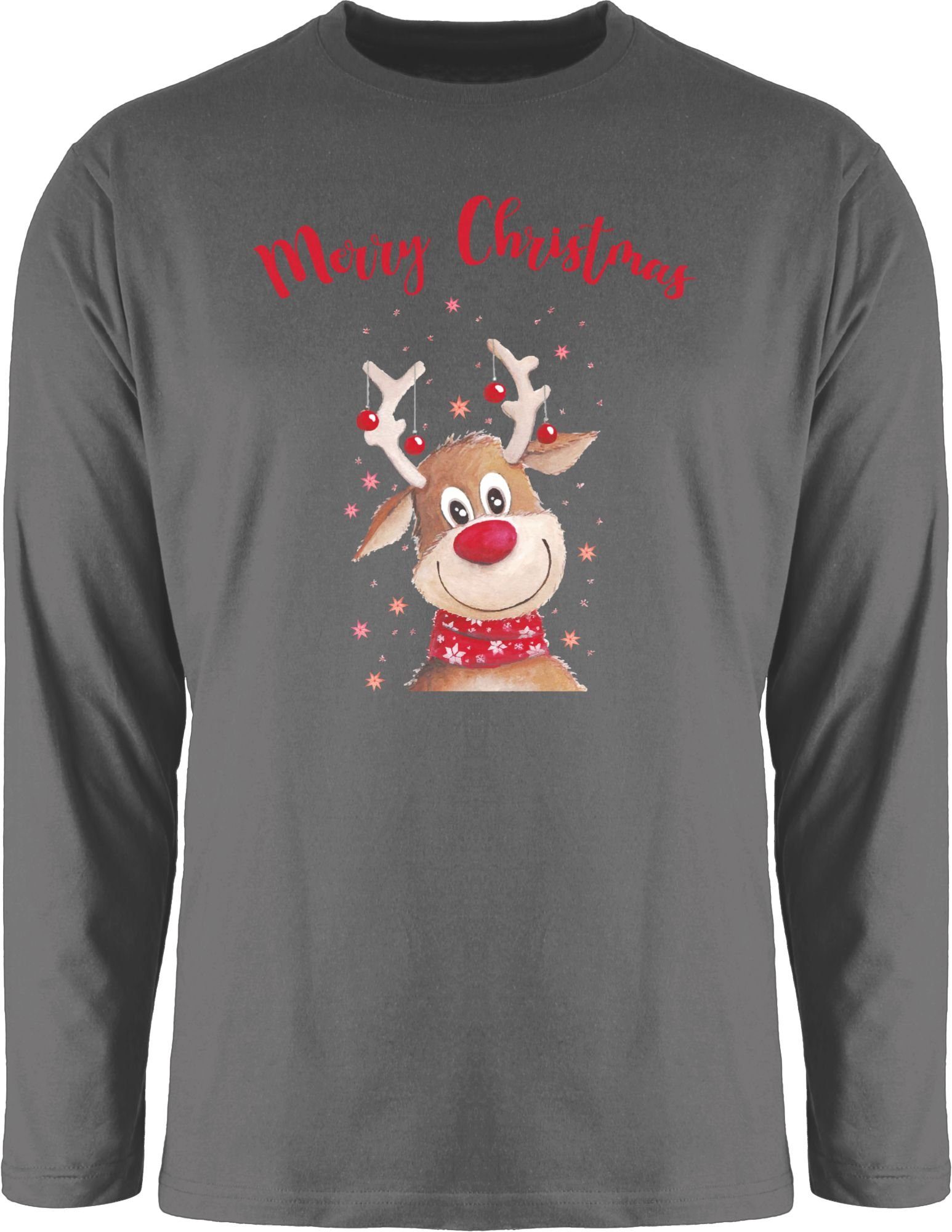 Shirtracer Rundhalsshirt Merry Christmas Rentier I günstig online kaufen