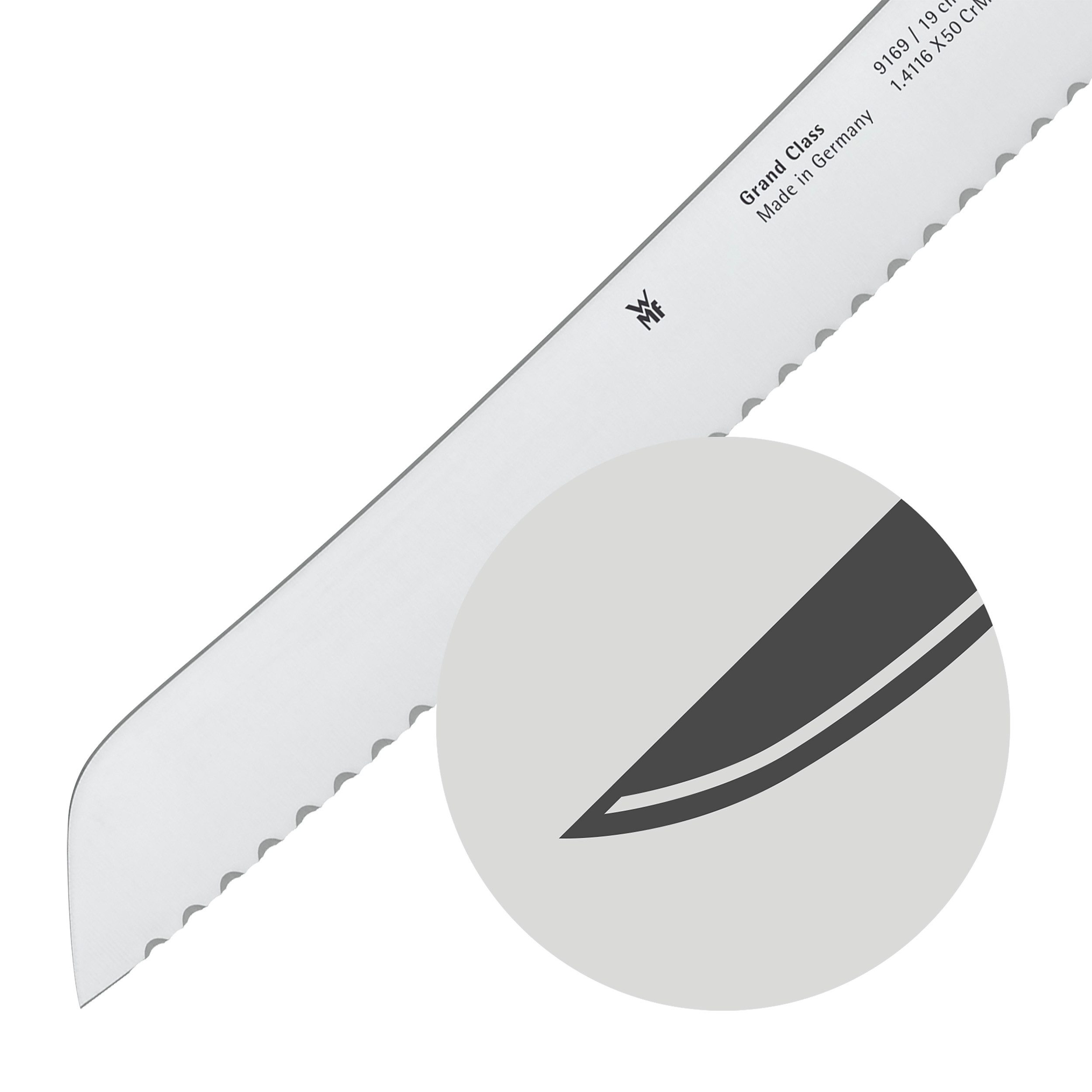 WMF Brotmesser Grand Class, langanhaltende Schärfe, Doppelwellenschliff, fugenlos ergonomisch