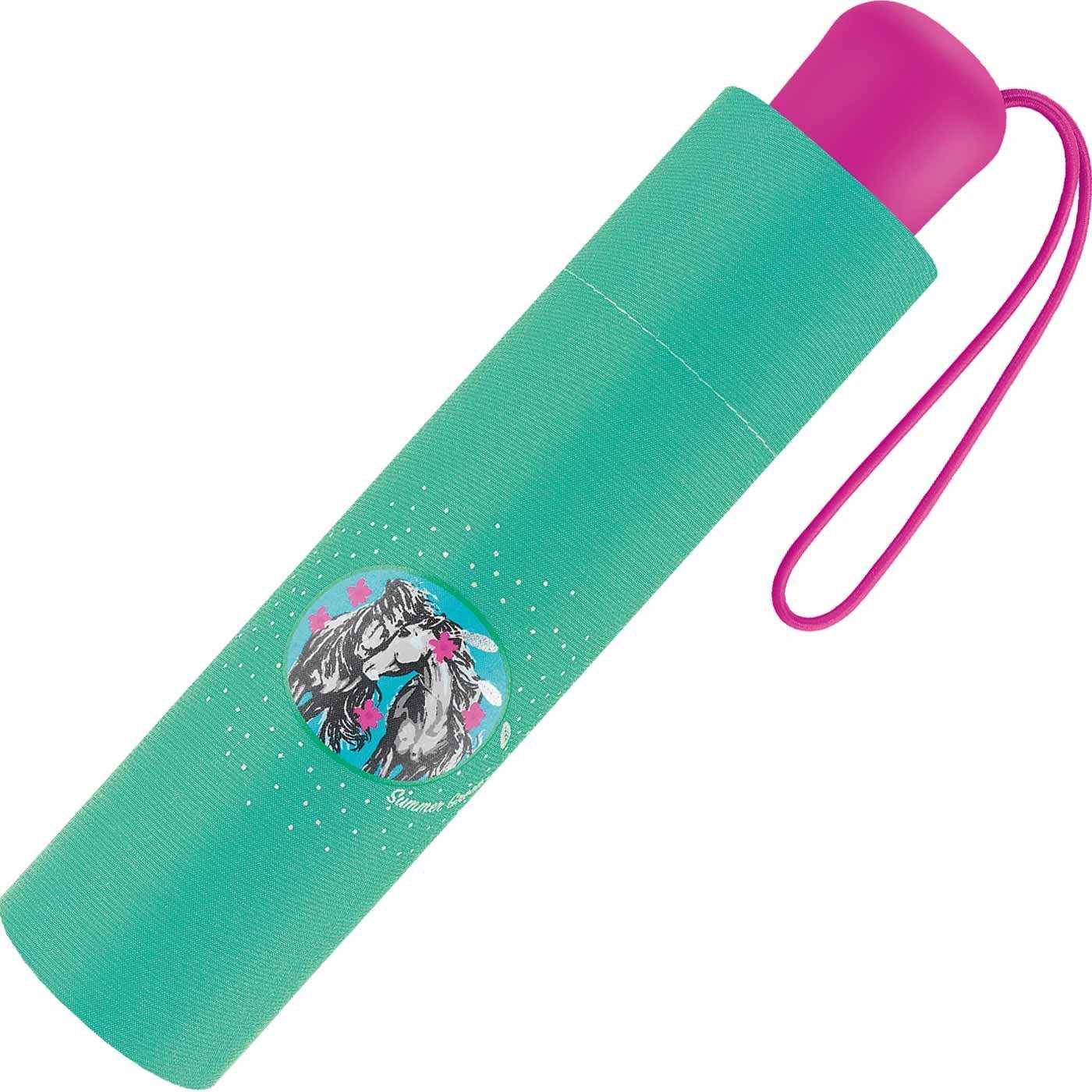 Scout Taschenregenschirm Mini Kinderschirm Basic reflektierend bedruckt, leicht