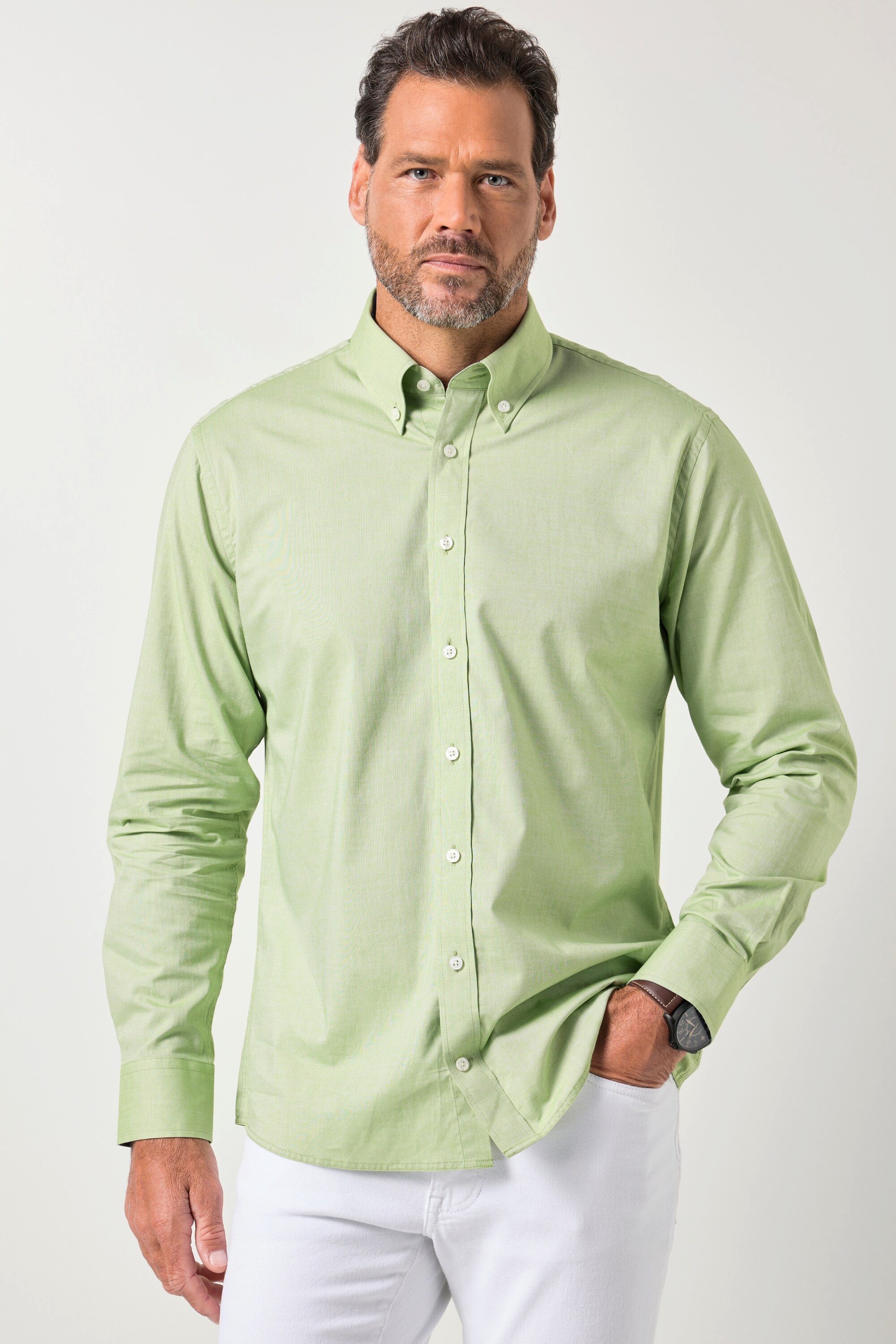Businesshemd Hemd Langarm Buttondown-Kragen TwoTone Modern Fit