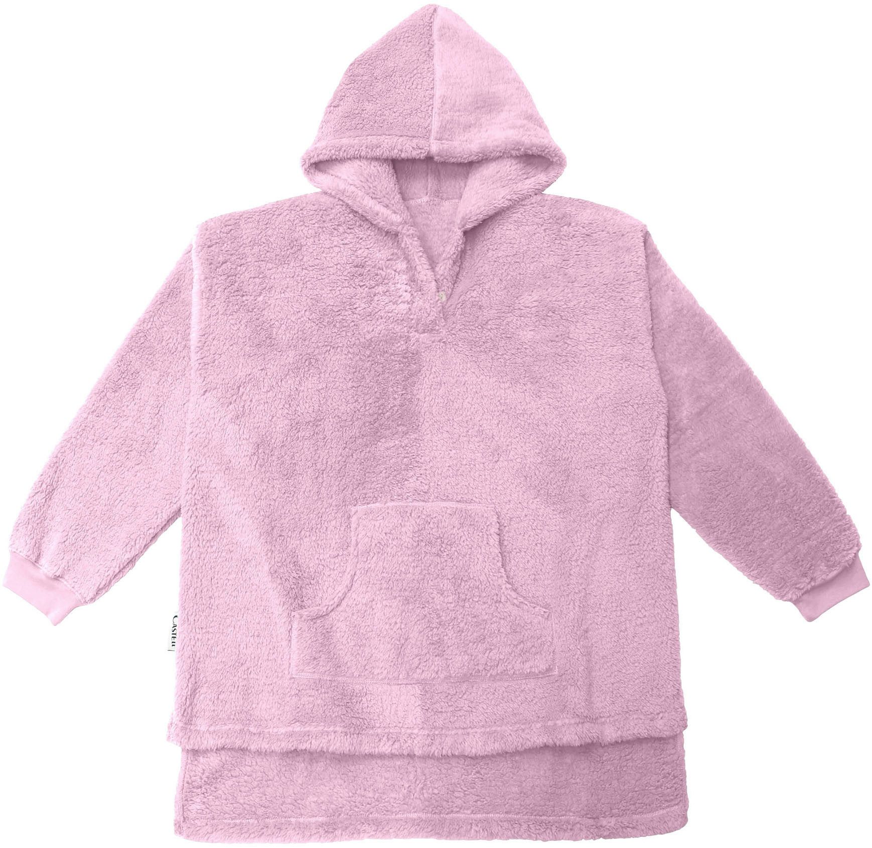 Castell - Markenbettwäsche Badeponcho Polar Bear, Kurzform, Kunstfaser, Kapuze, Knöpfe, Sherpa Teddy Fleece Hoodie, Kuschelhoodie, Kuscheldecke, weich+wärmend