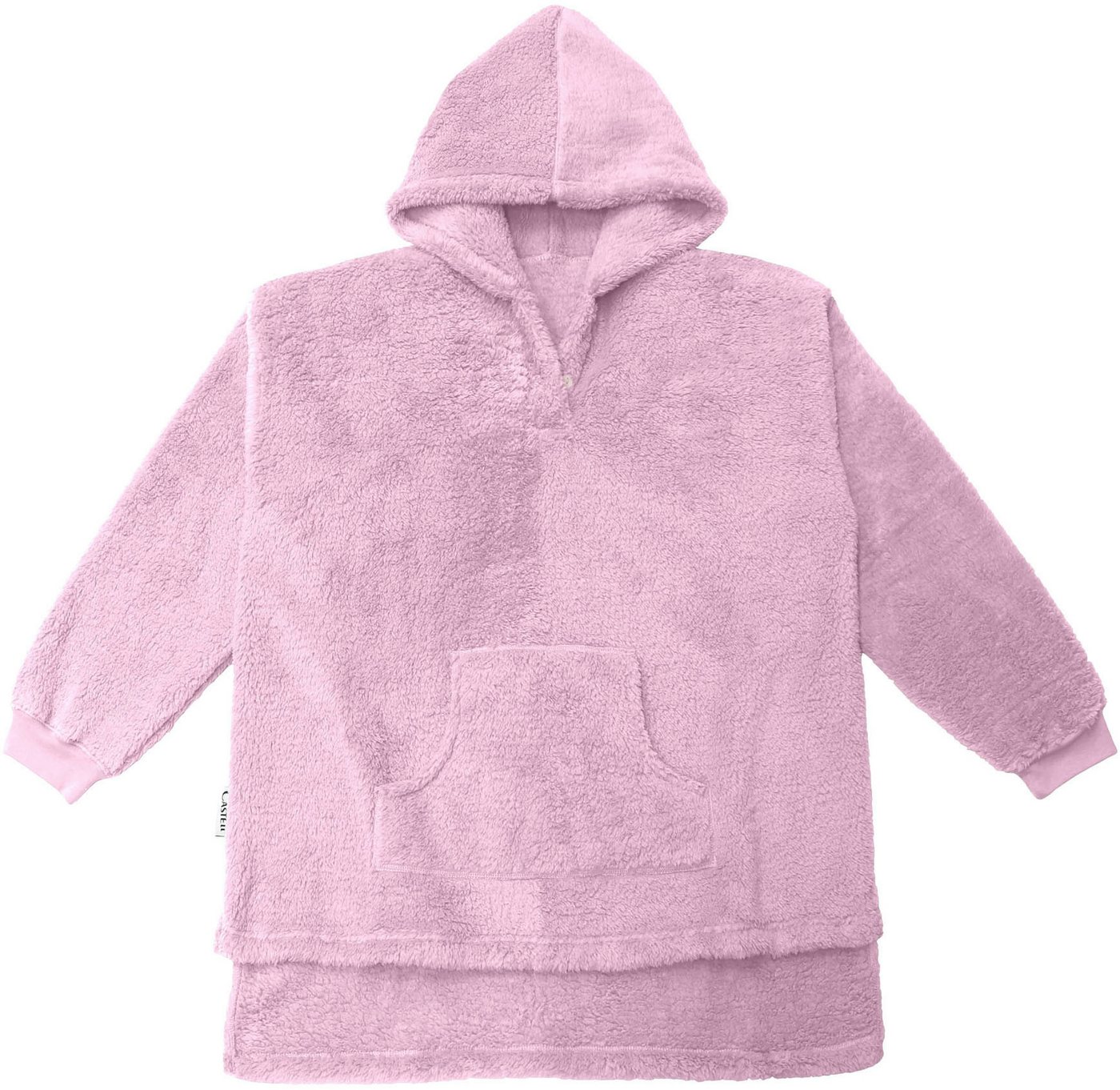 Castell - Markenbettwäsche Badeponcho Polar Bear, Kurzform, Kunstfaser, Kapuze, Knöpfe, Sherpa Teddy Fleece Hoodie, Kuschelhoodie, Kuscheldecke, weich+wärmend