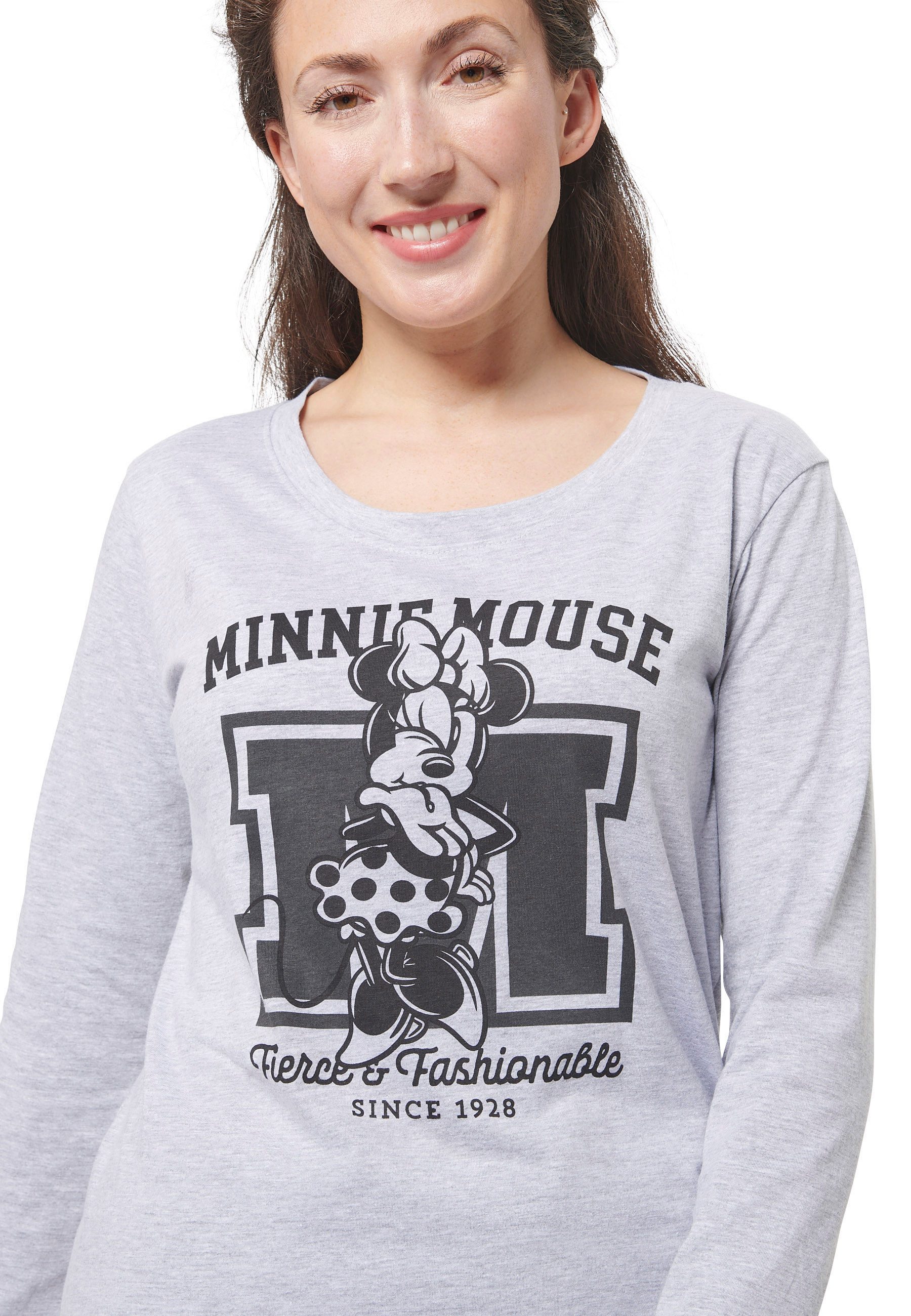 United Labels® Schlafanzug Disney - Minnie Mouse zwinker - Fierce & Fashionable since 1928, Set