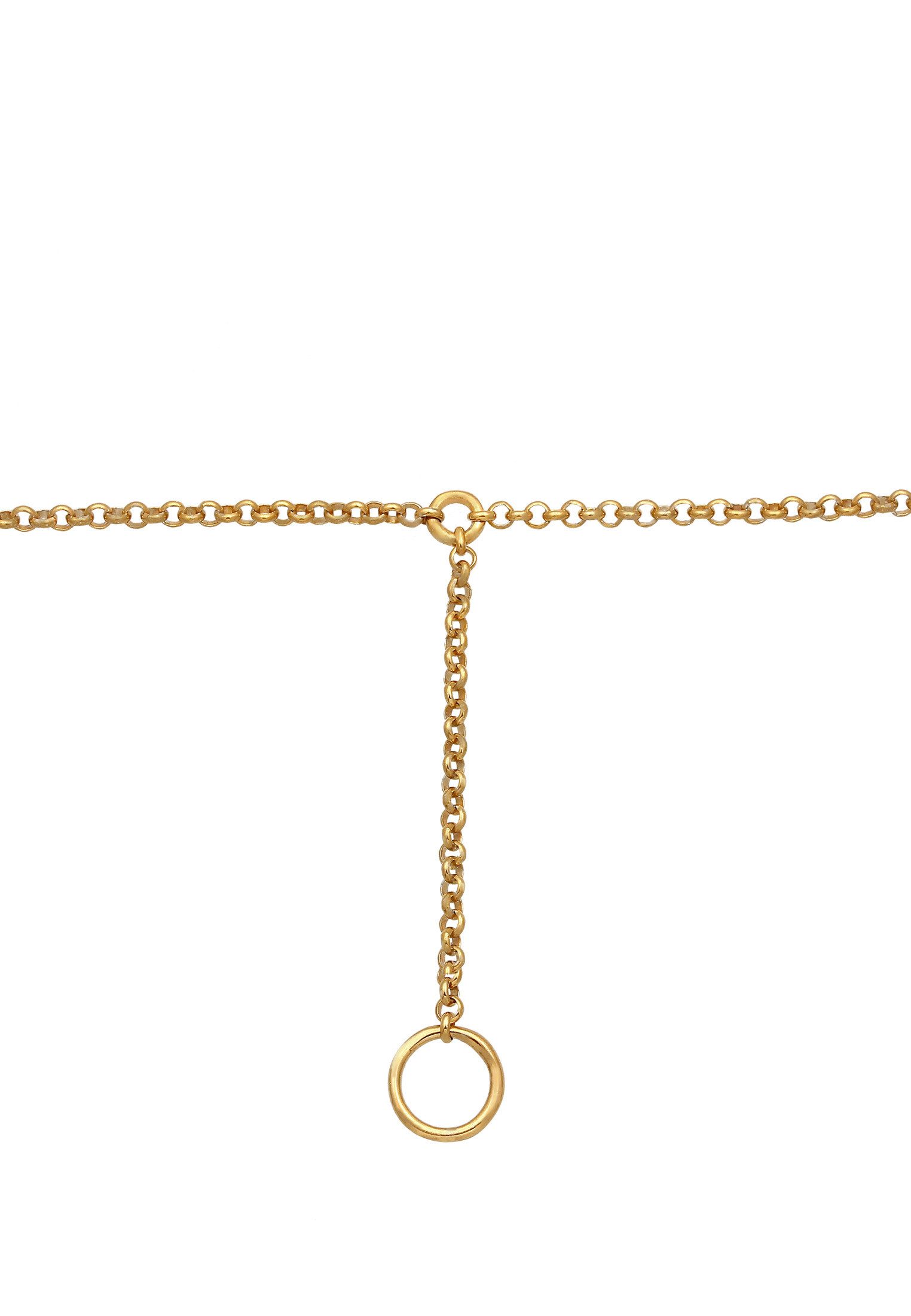 Elli Collierkettchen Choker Y-kette mit Kreis 925 Silber